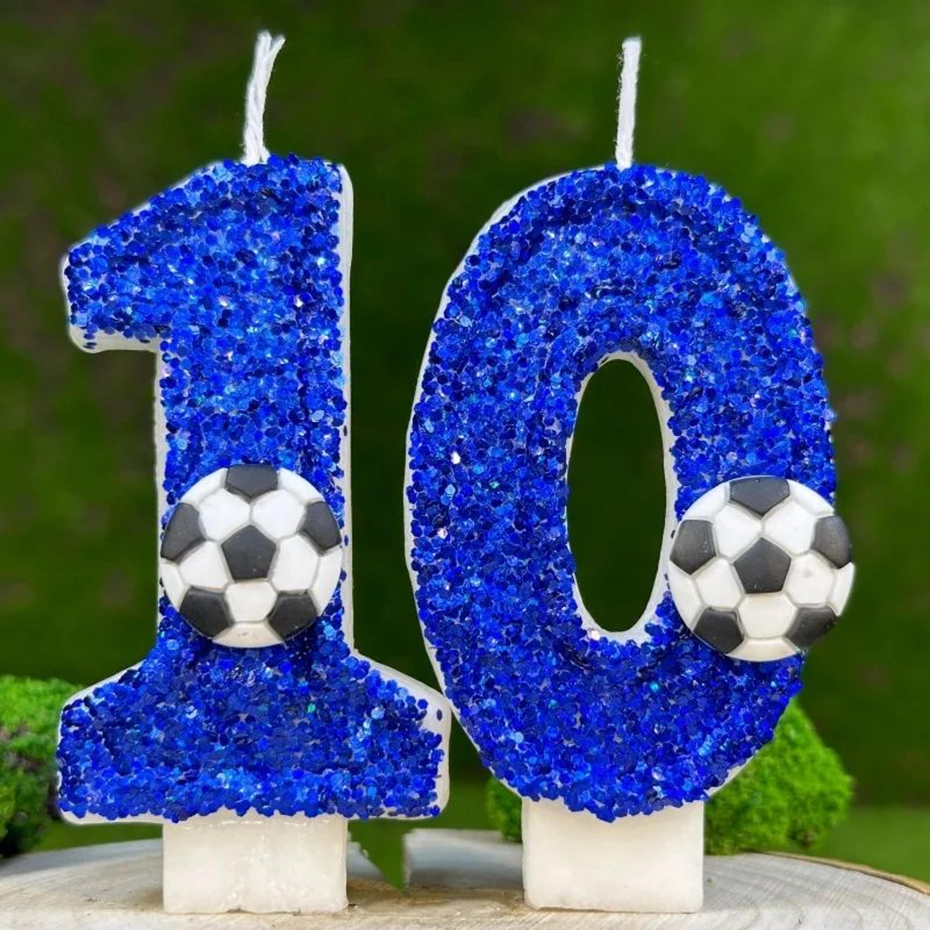 football number birthday candle cake topper