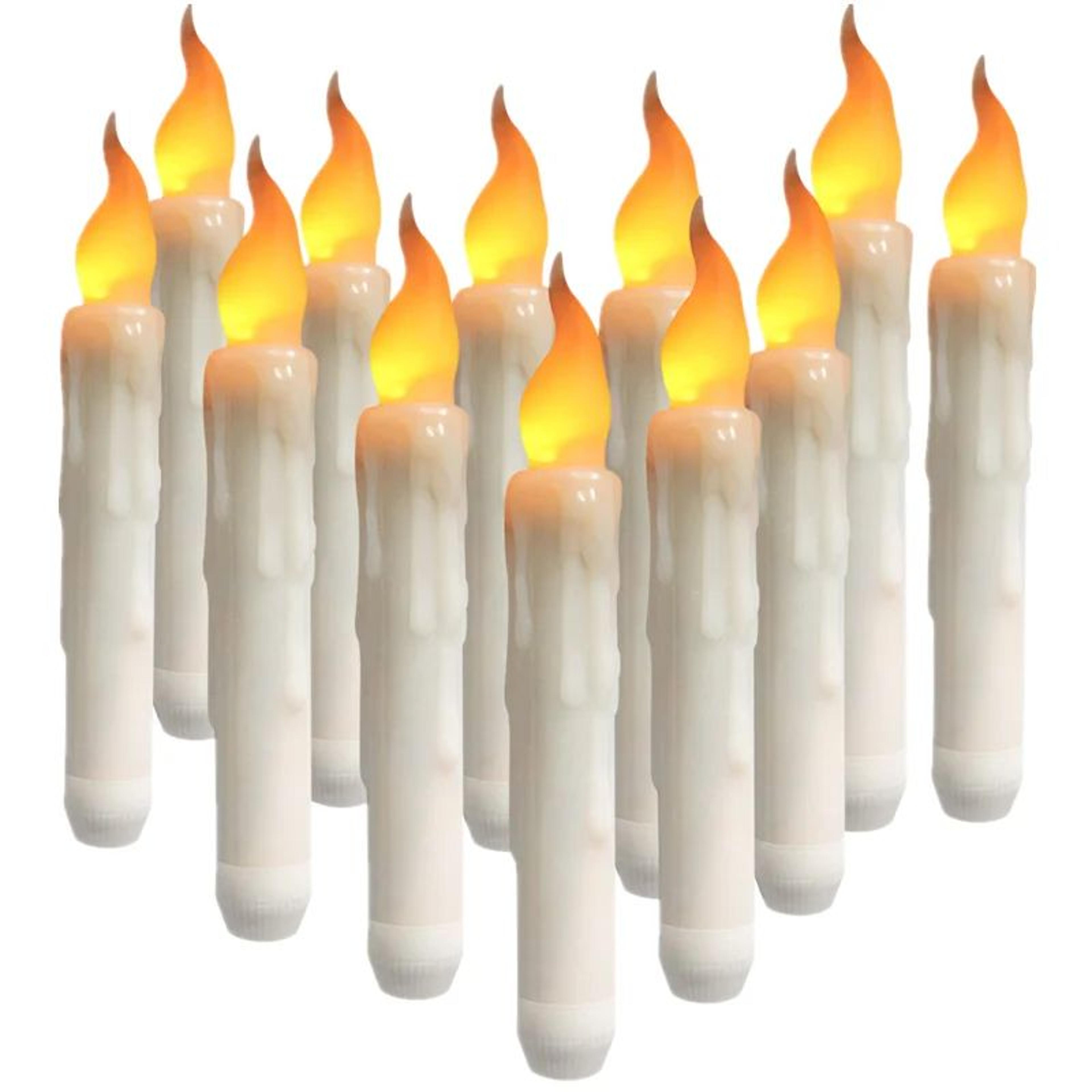 flameless led floating taper candles set for party decor
