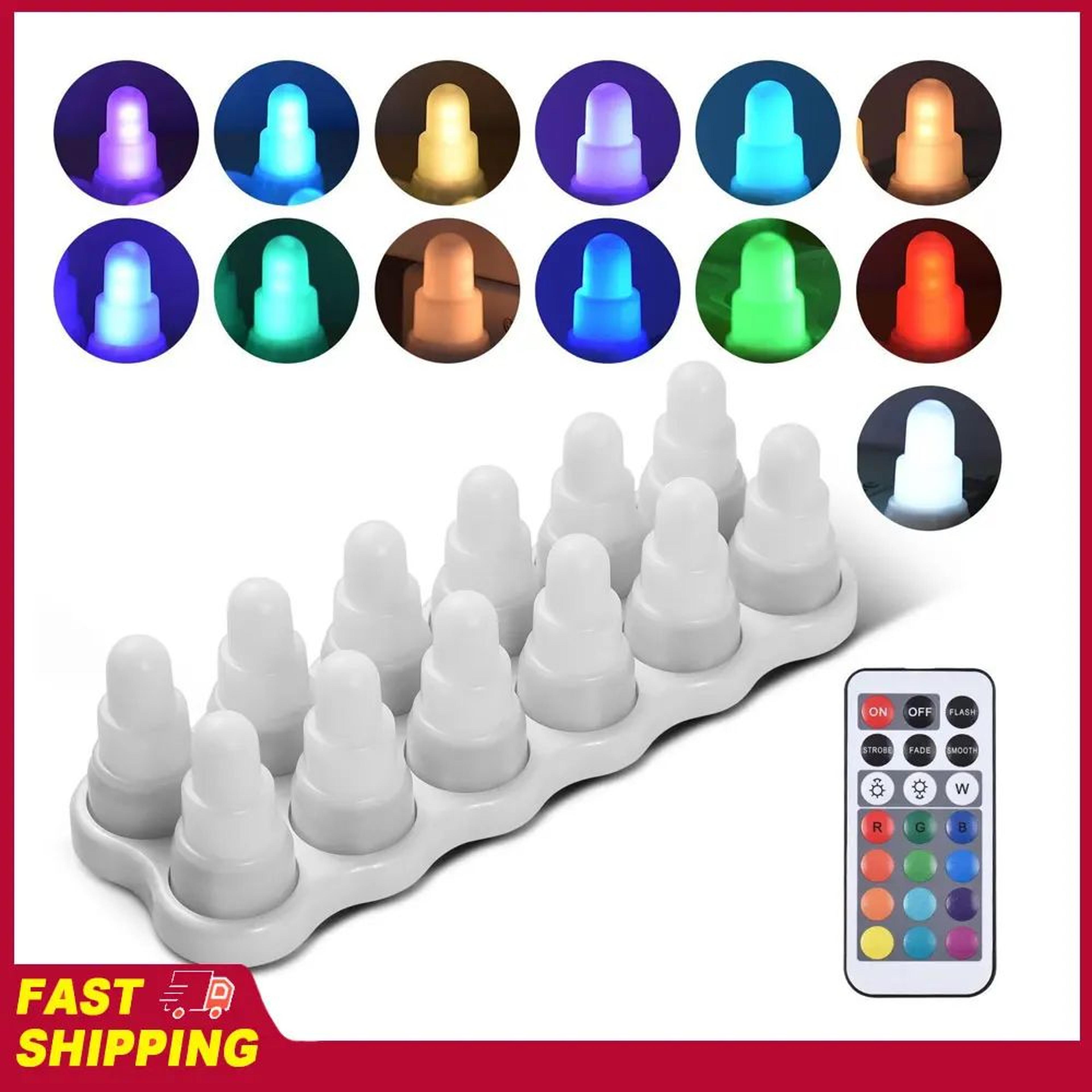 12 piece usb rechargeable flameless led tealight candles