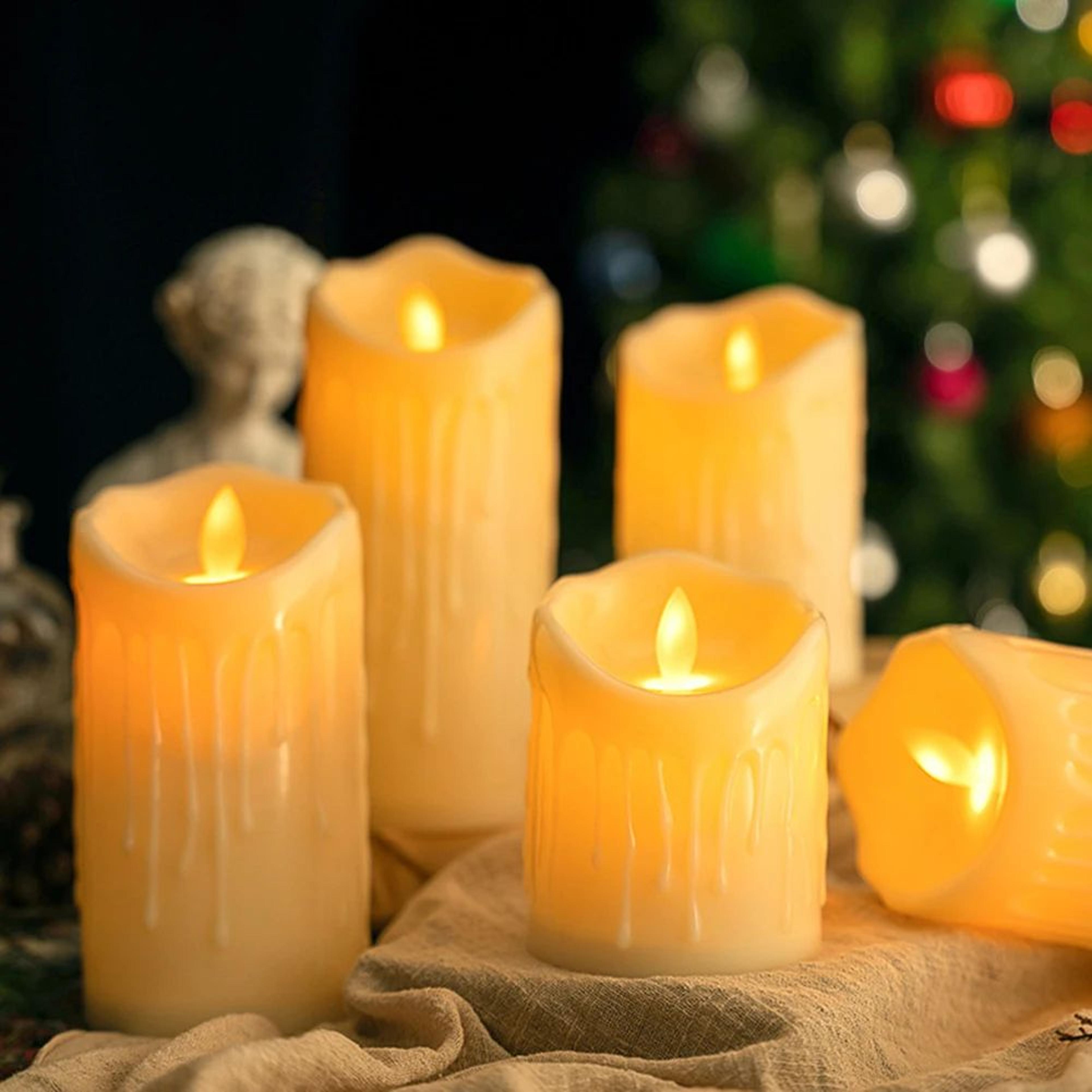 flameless led flickering candle light set