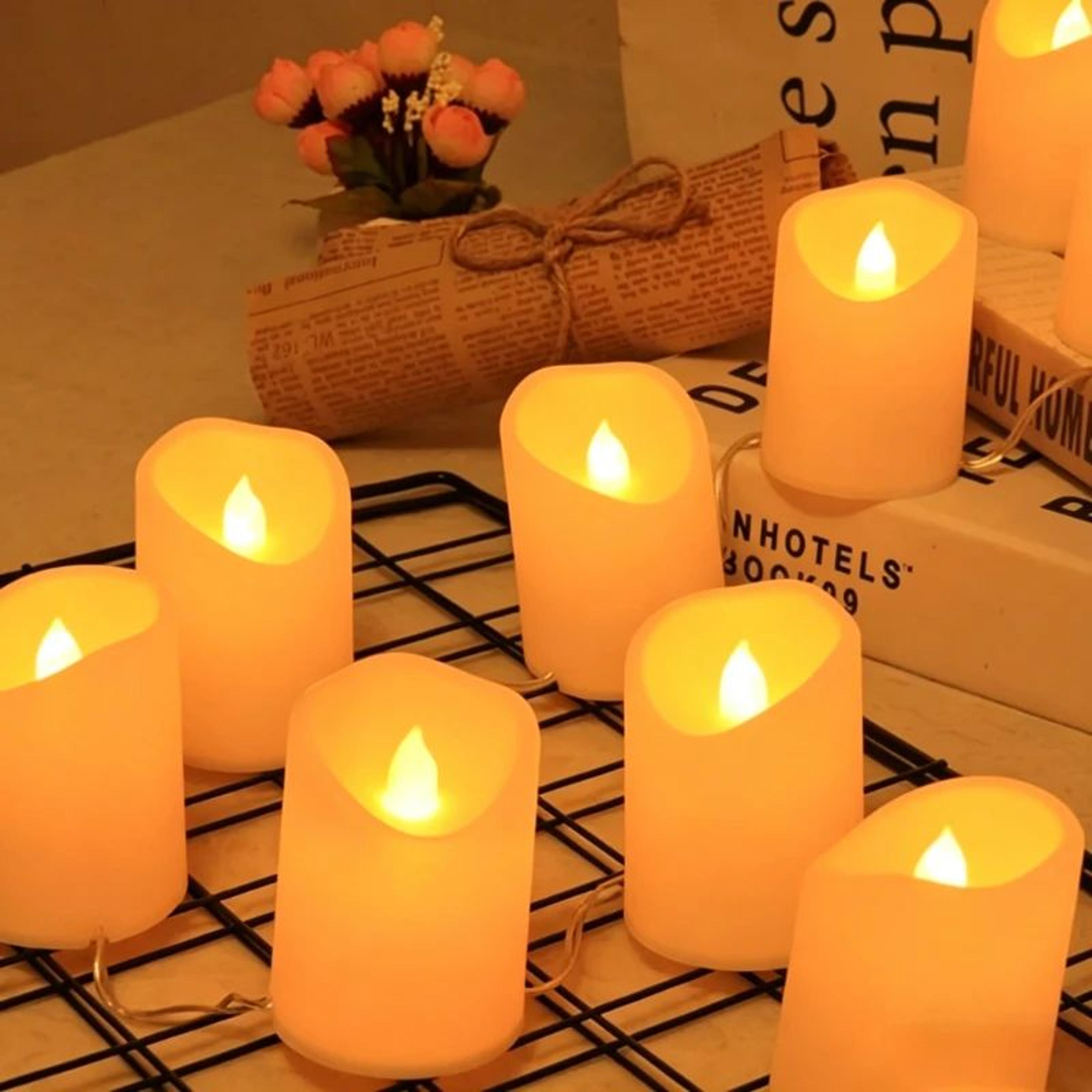 led flameless flickering candles battery operated table centerpiece lights