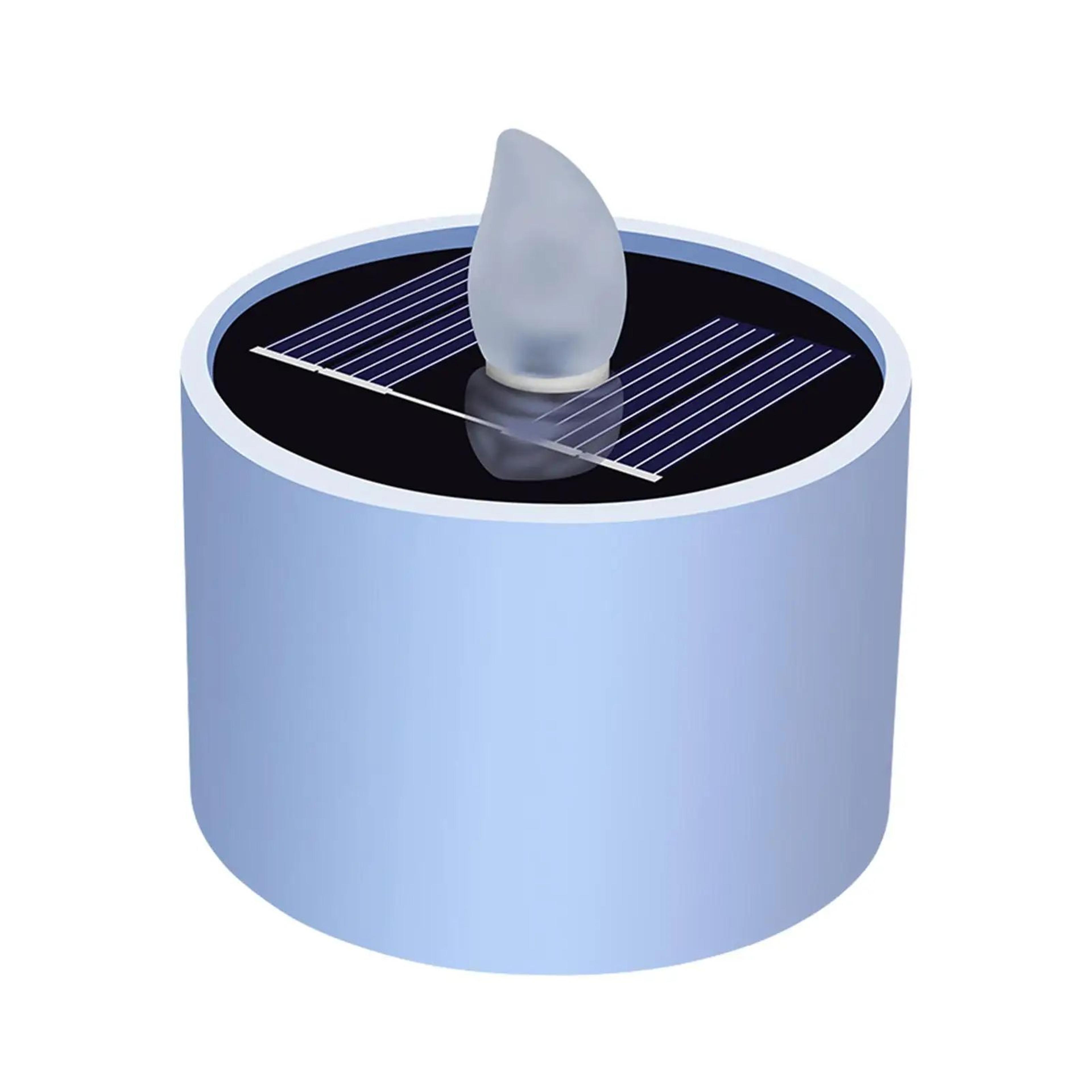 solar powered flameless led tea light waterproof flickering candles
