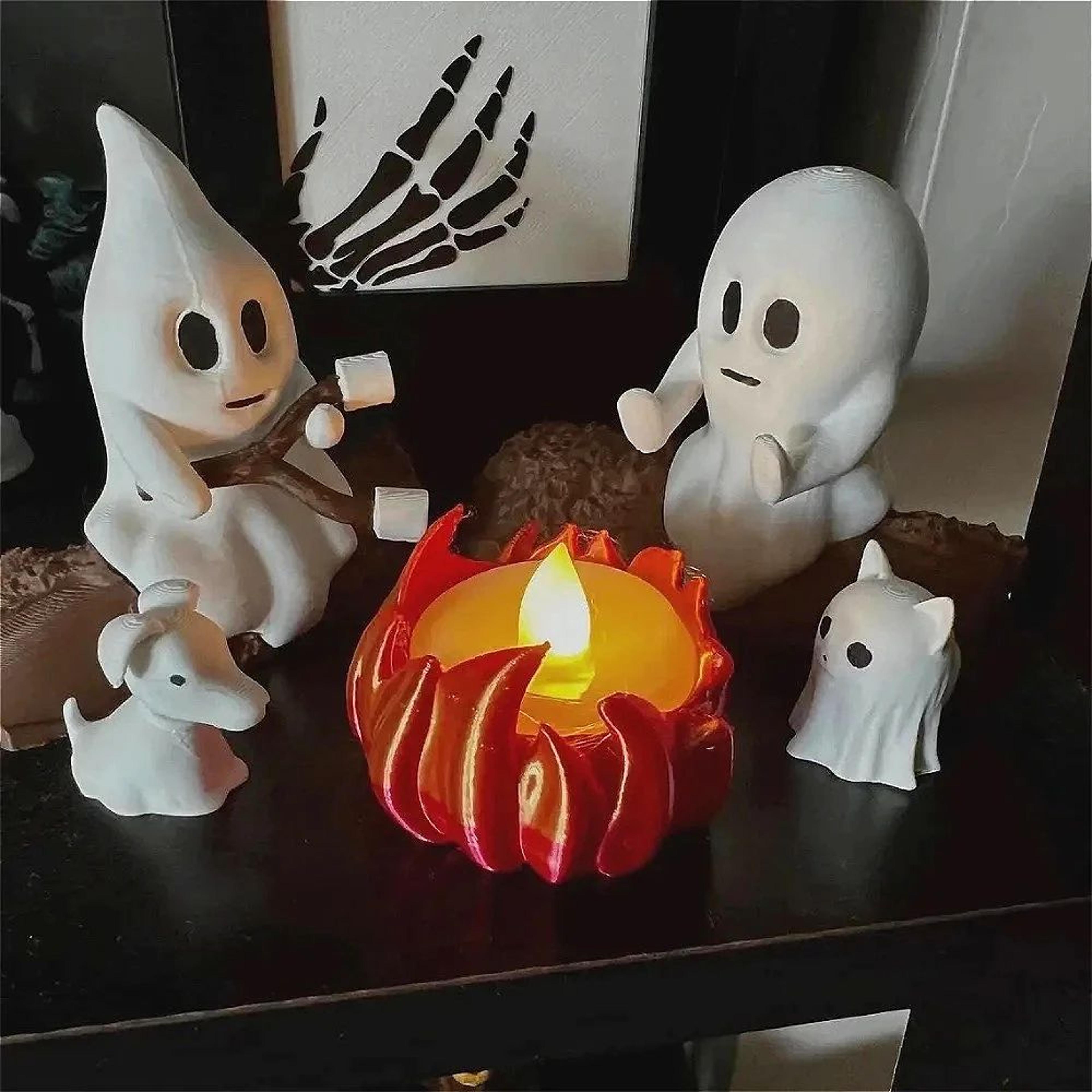 halloween ghost campfire decoration set haunted house party prop