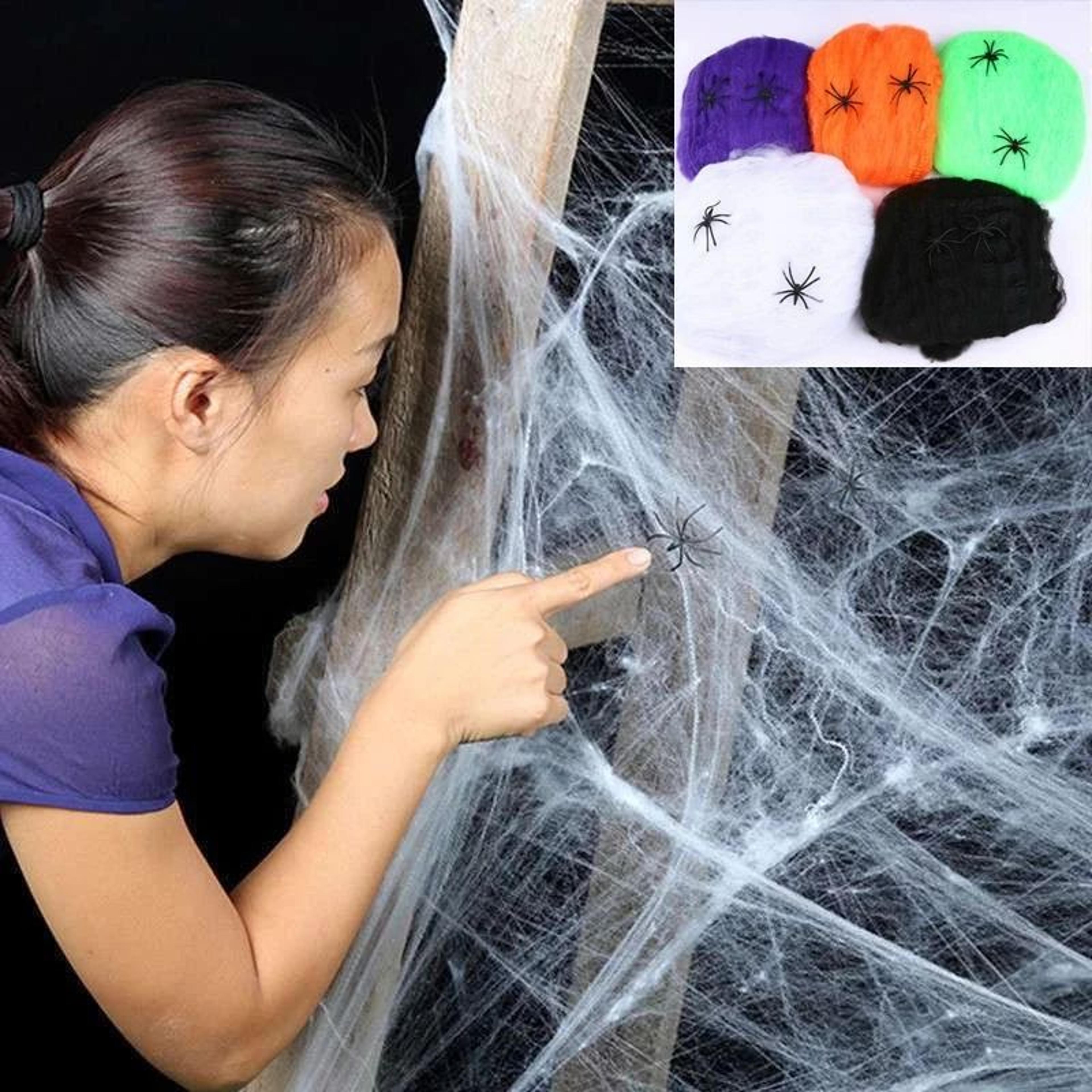 halloween stretchy spider web cobweb decoration