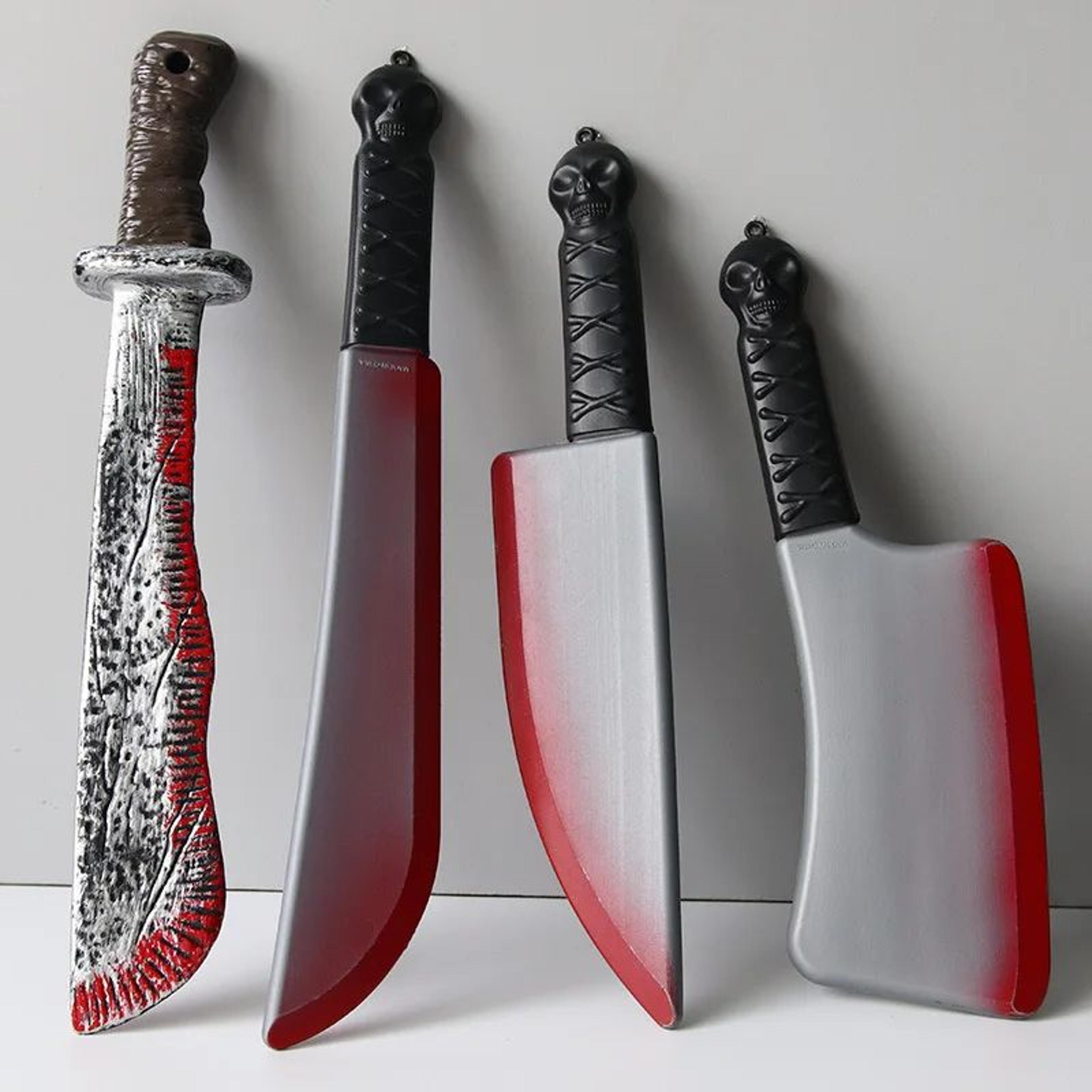 halloween bloody plastic knife prank prop