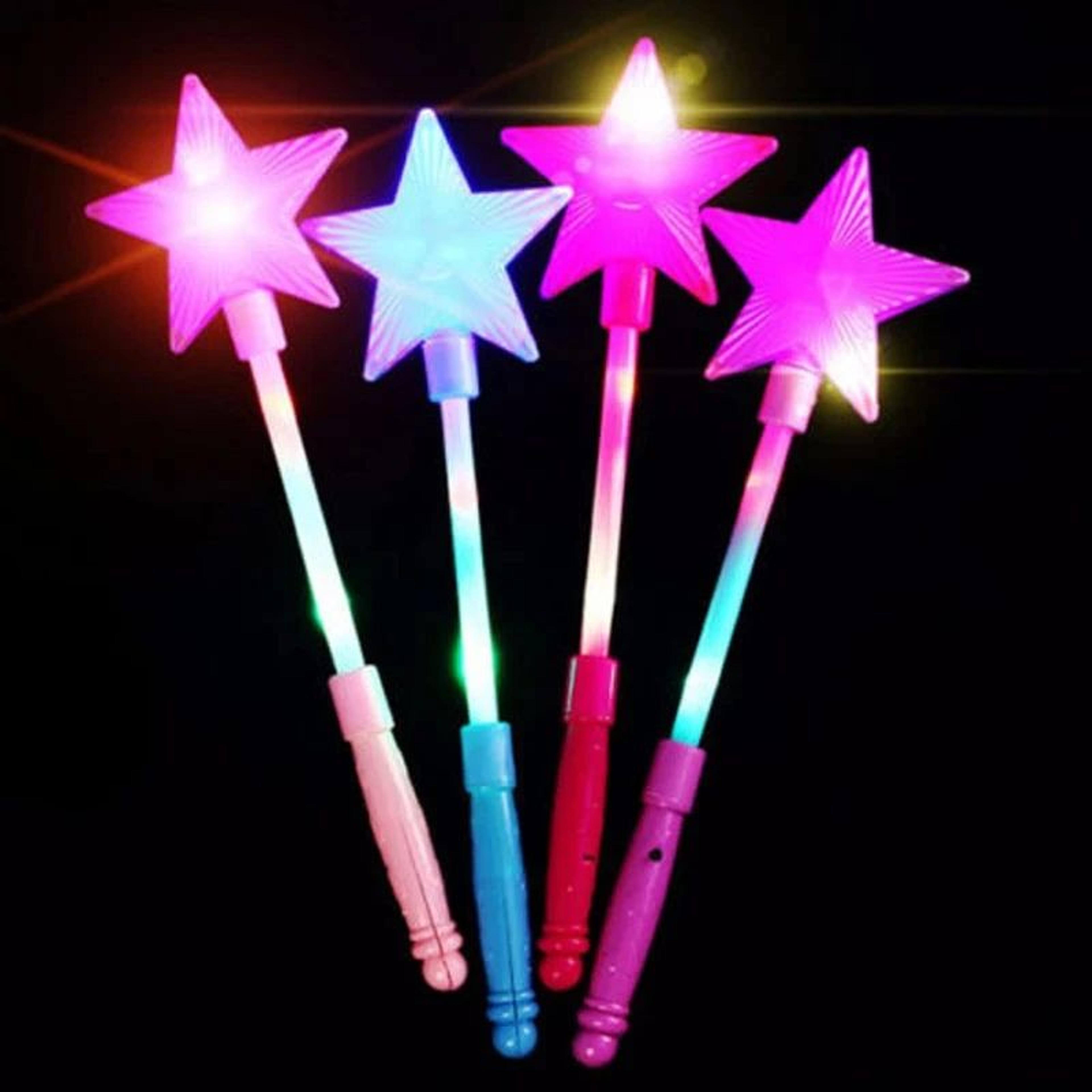 led flashing star wand glow stick toy