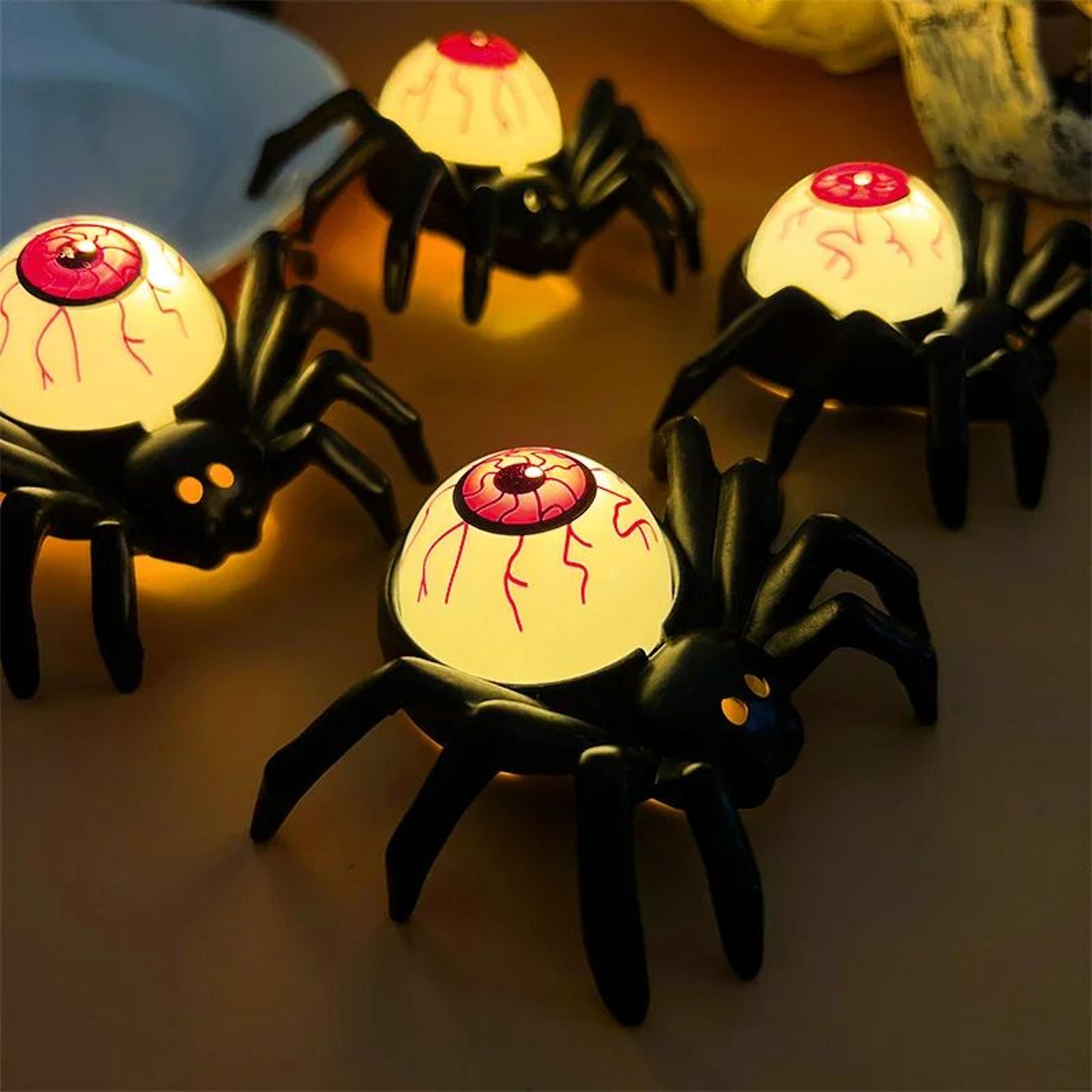 halloween led spider skull candle light