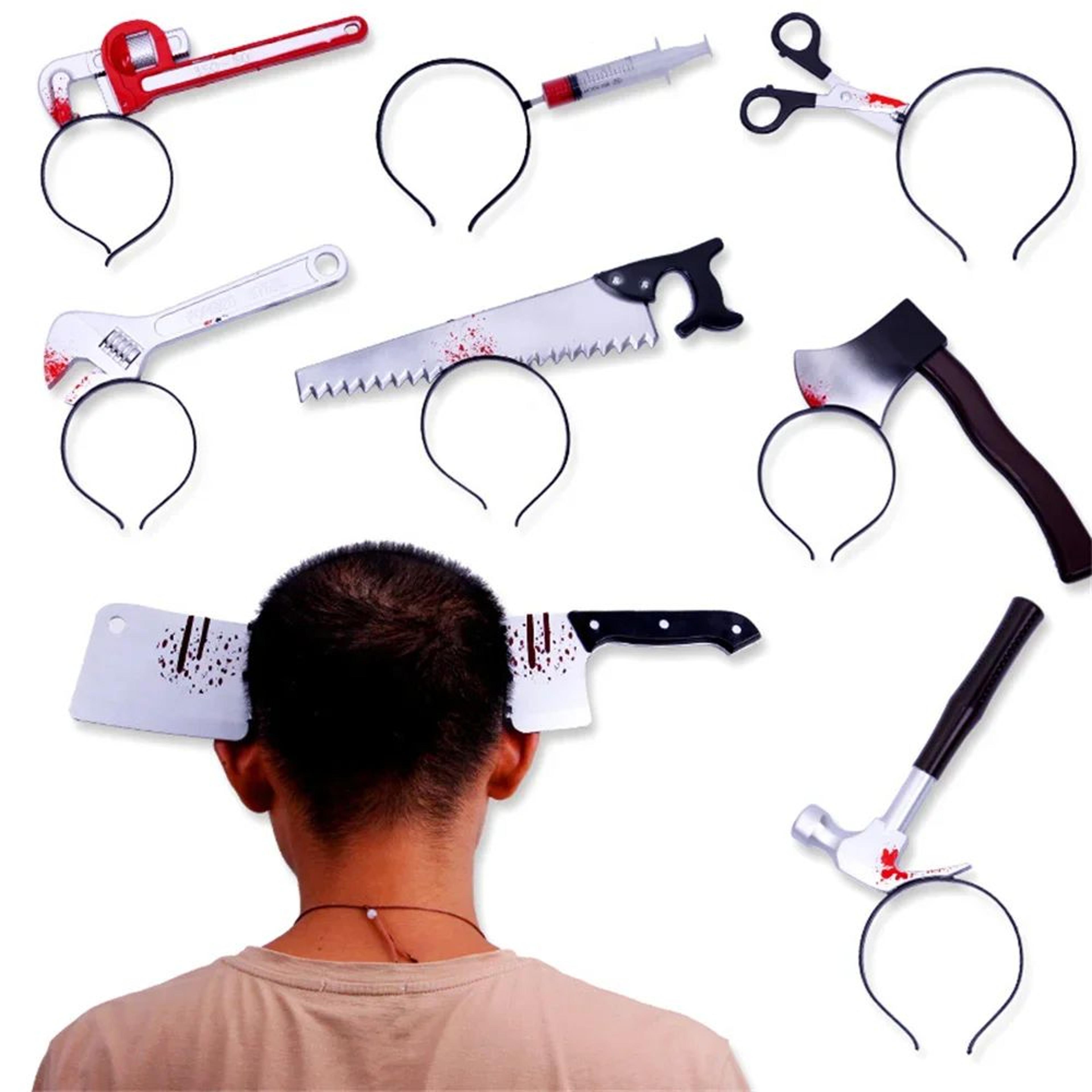 halloween bloody axe knife headband costume