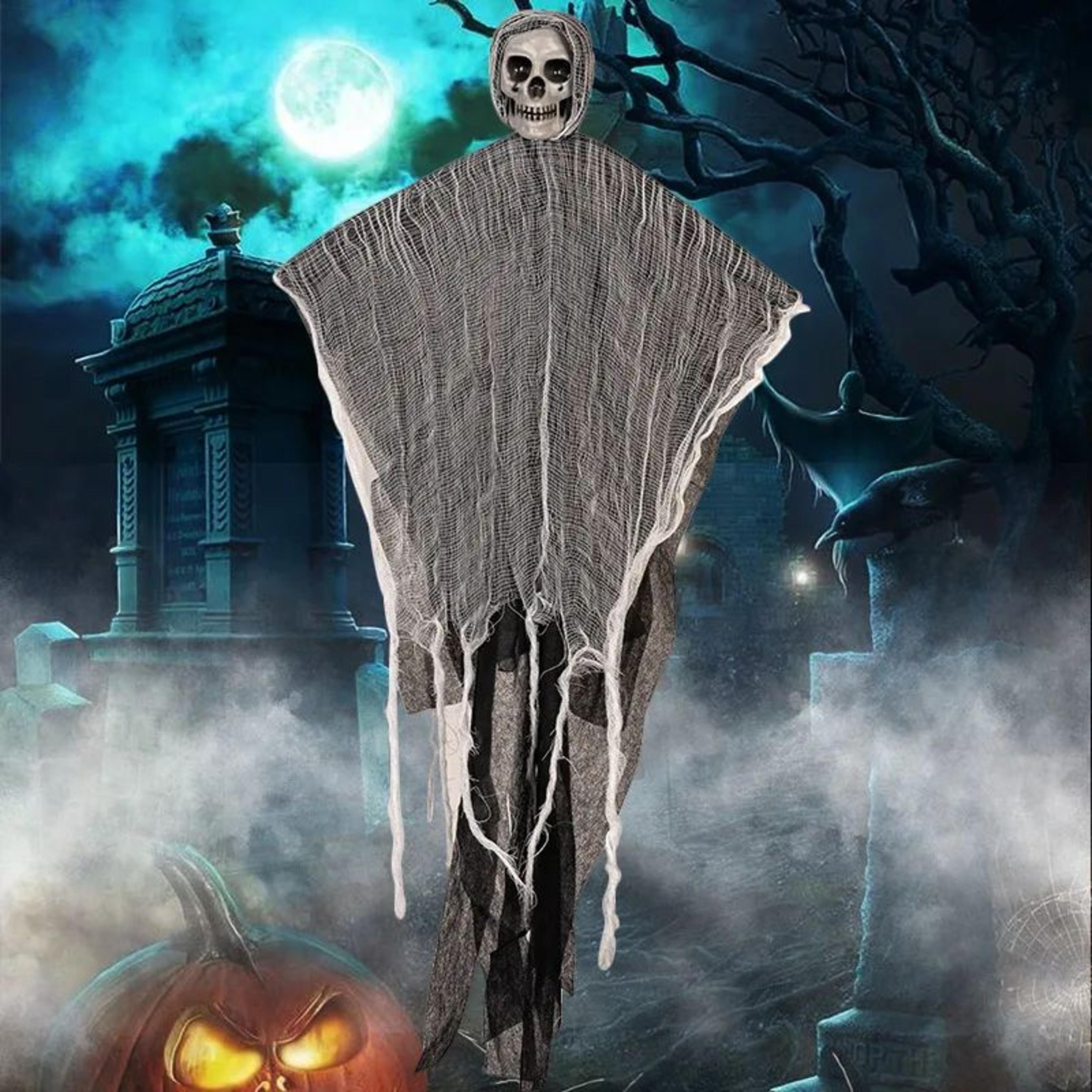 halloween hanging skull ghost decoration