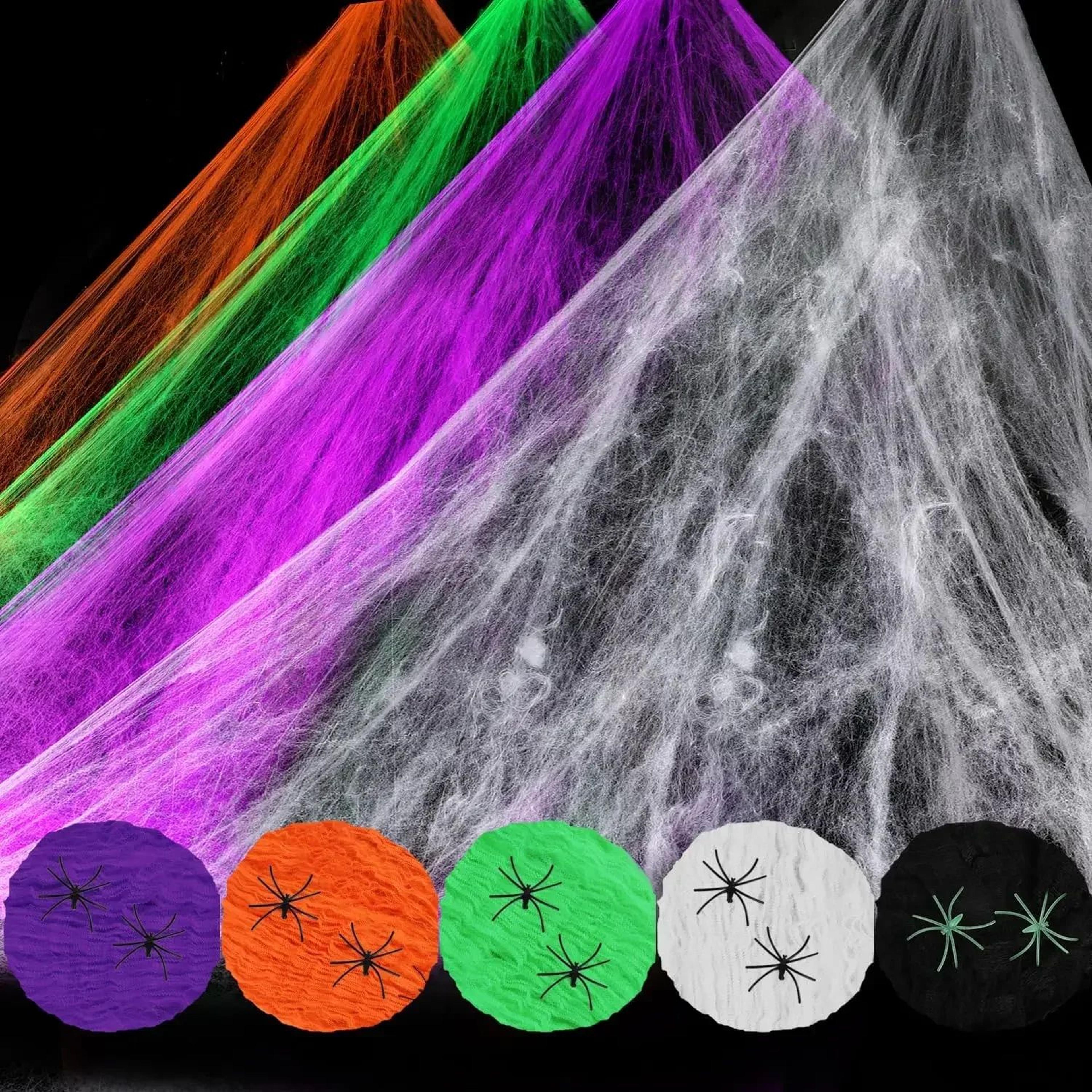 stretchy artificial spider web halloween decoration and accessories