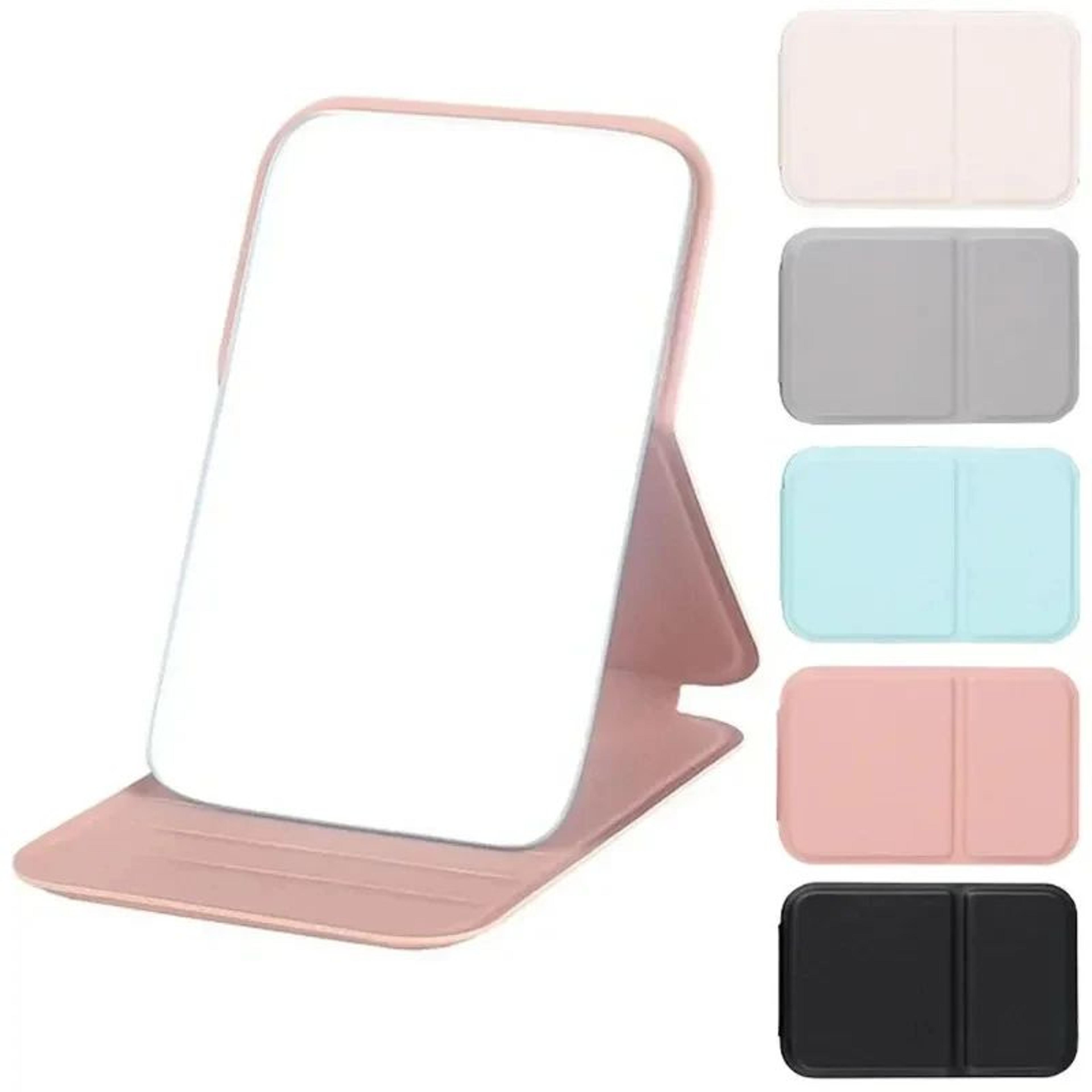 portable pu leather foldable pocket makeup mirror