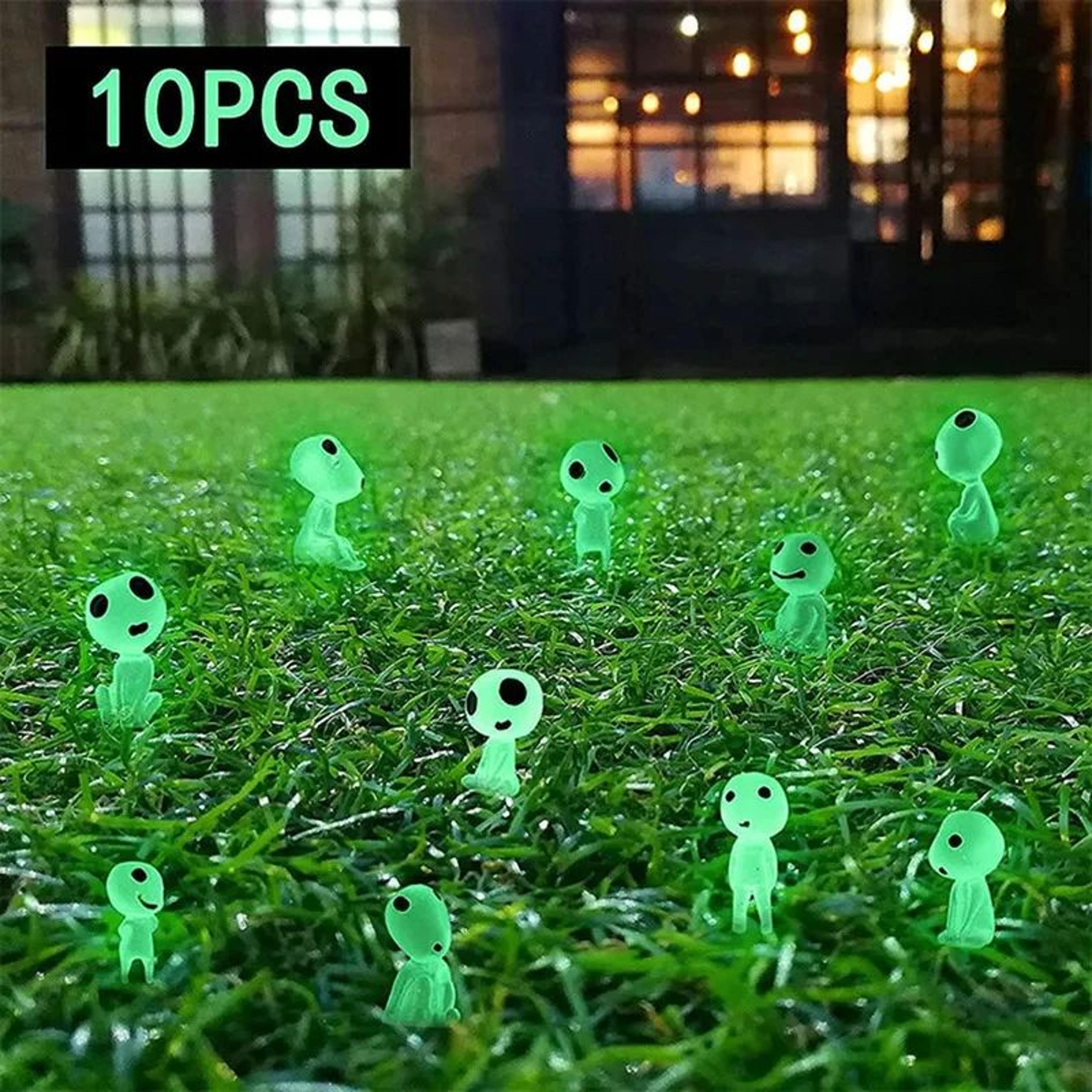 10pcs glow in the dark mini ghost garden decor