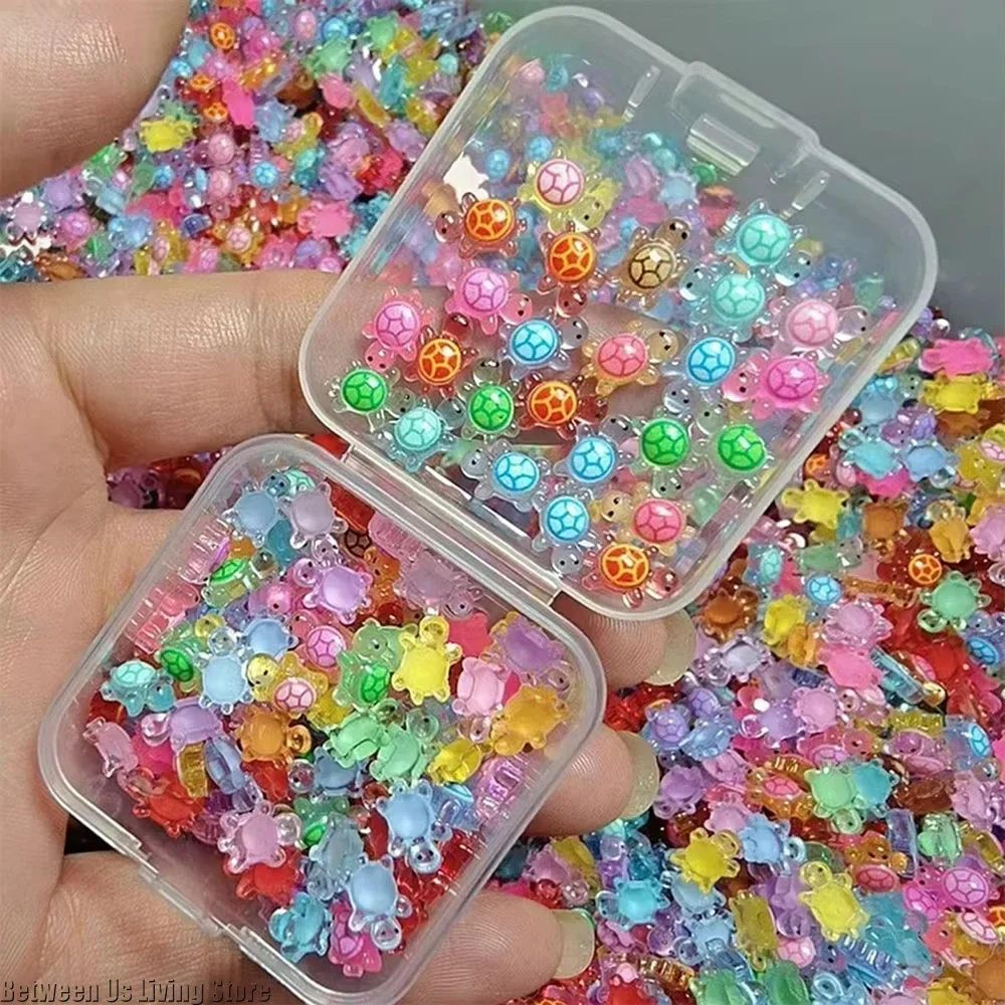 100pcs glow in the dark mini resin turtle figurines