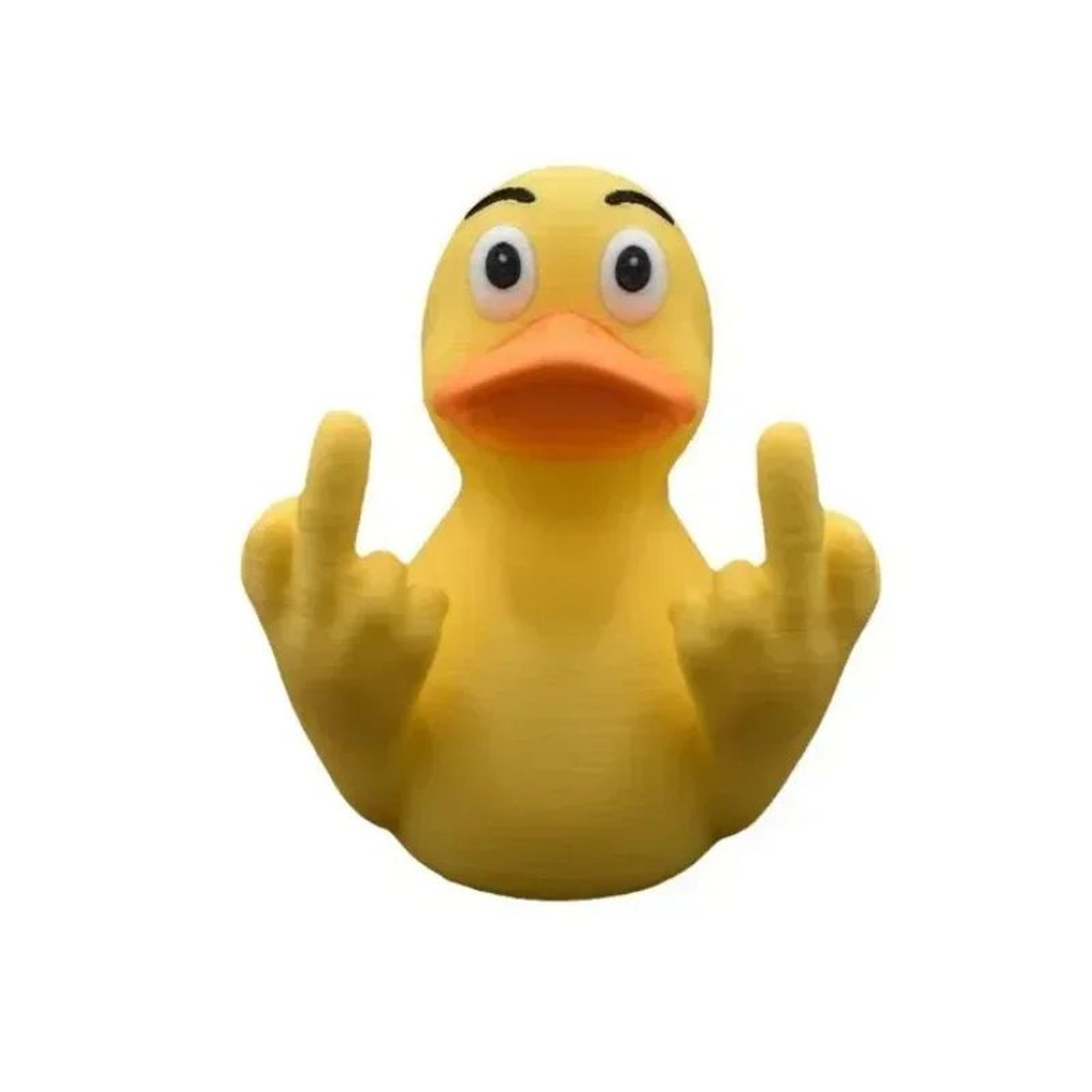funny middle finger duck resin desk ornament