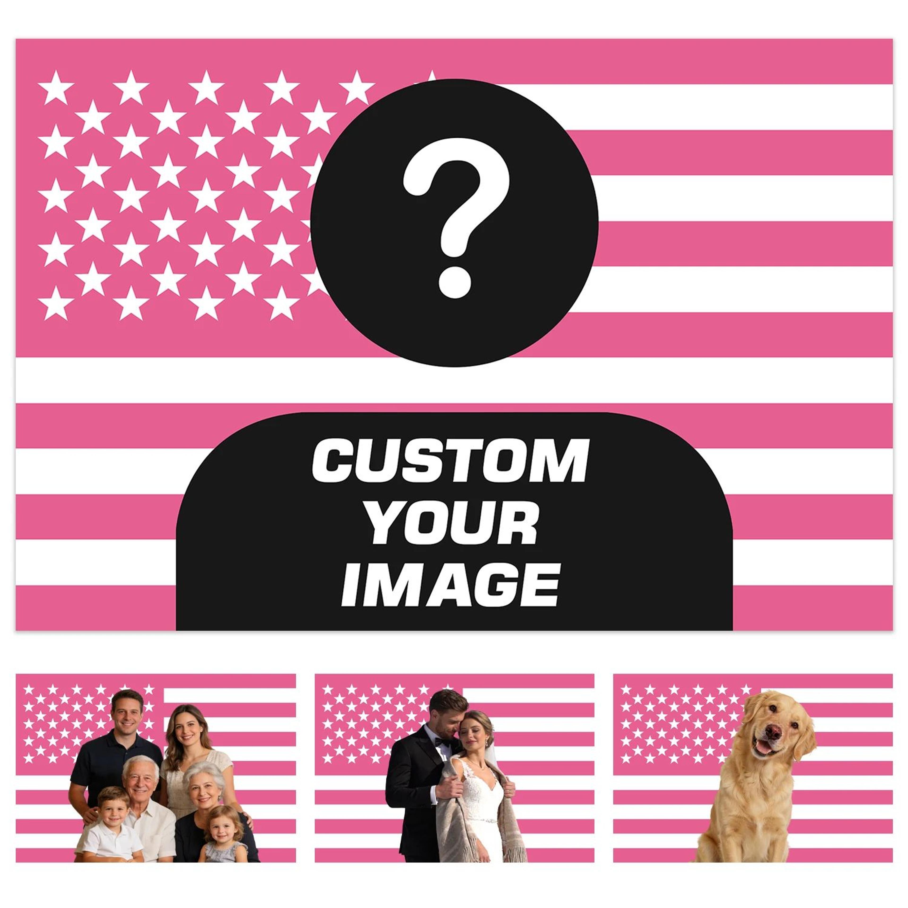 personalized american flag photo tapestry custom wall banner