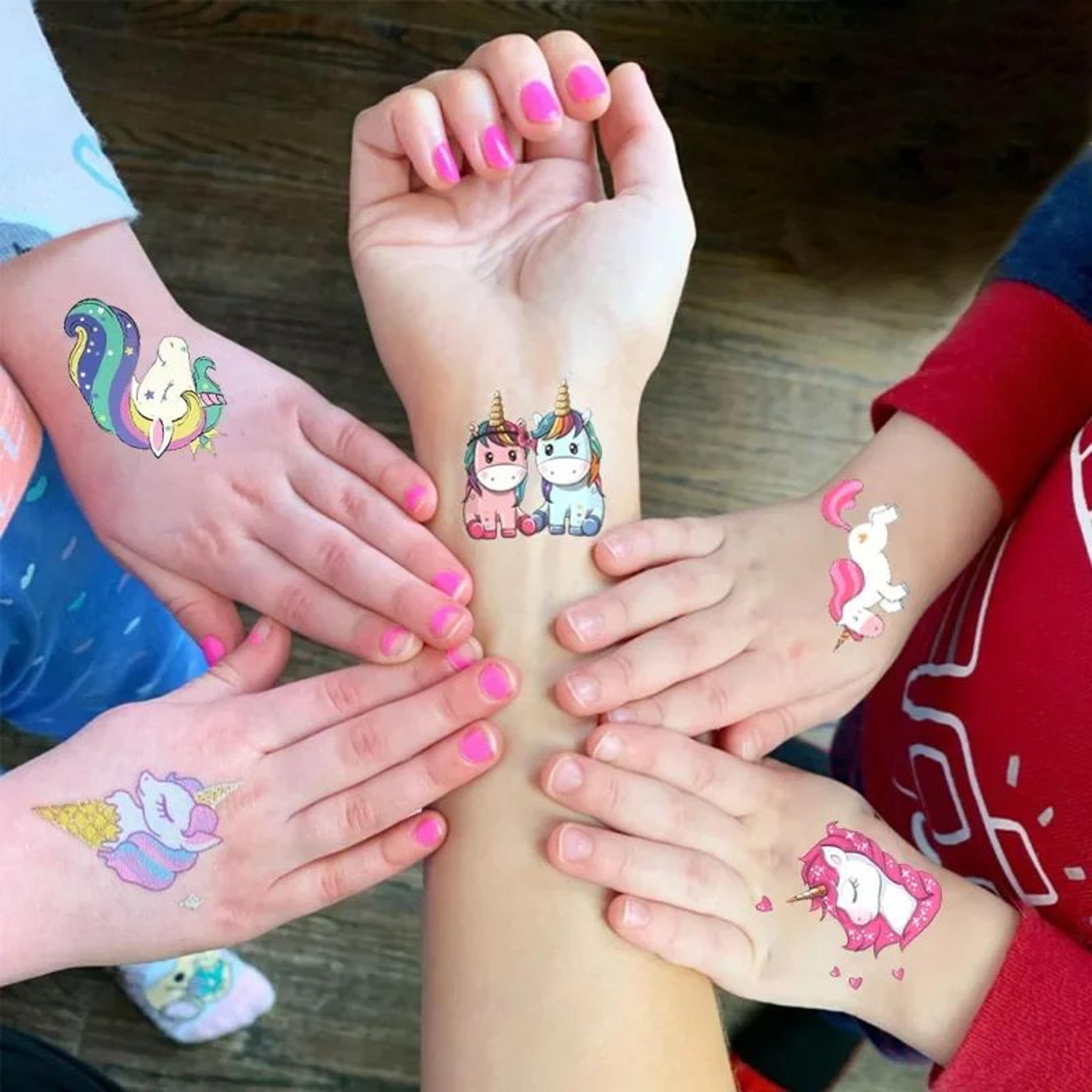 10 sheets unicorn temporary tattoo stickers for kids