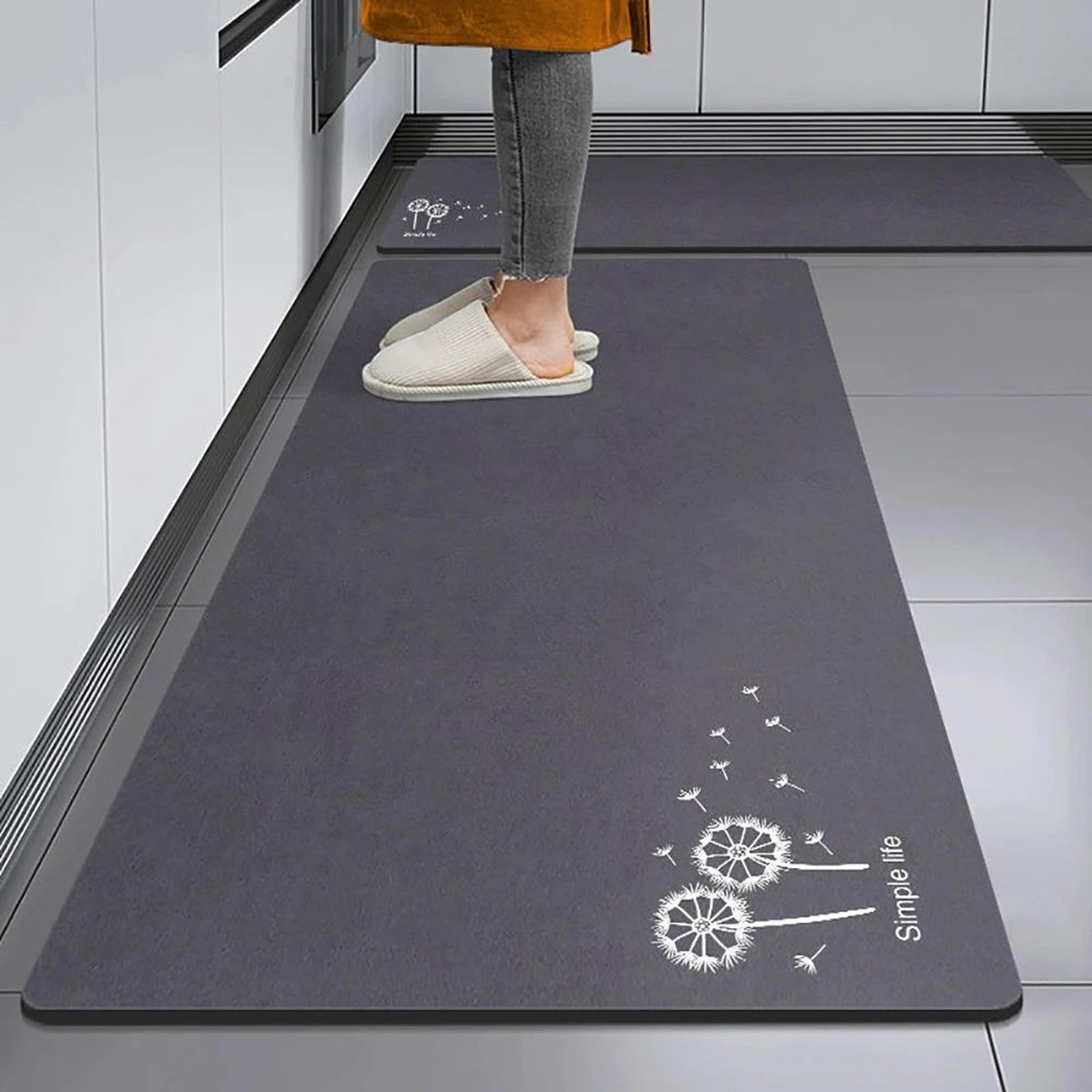 absorbent crystal velvet kitchen runner mat