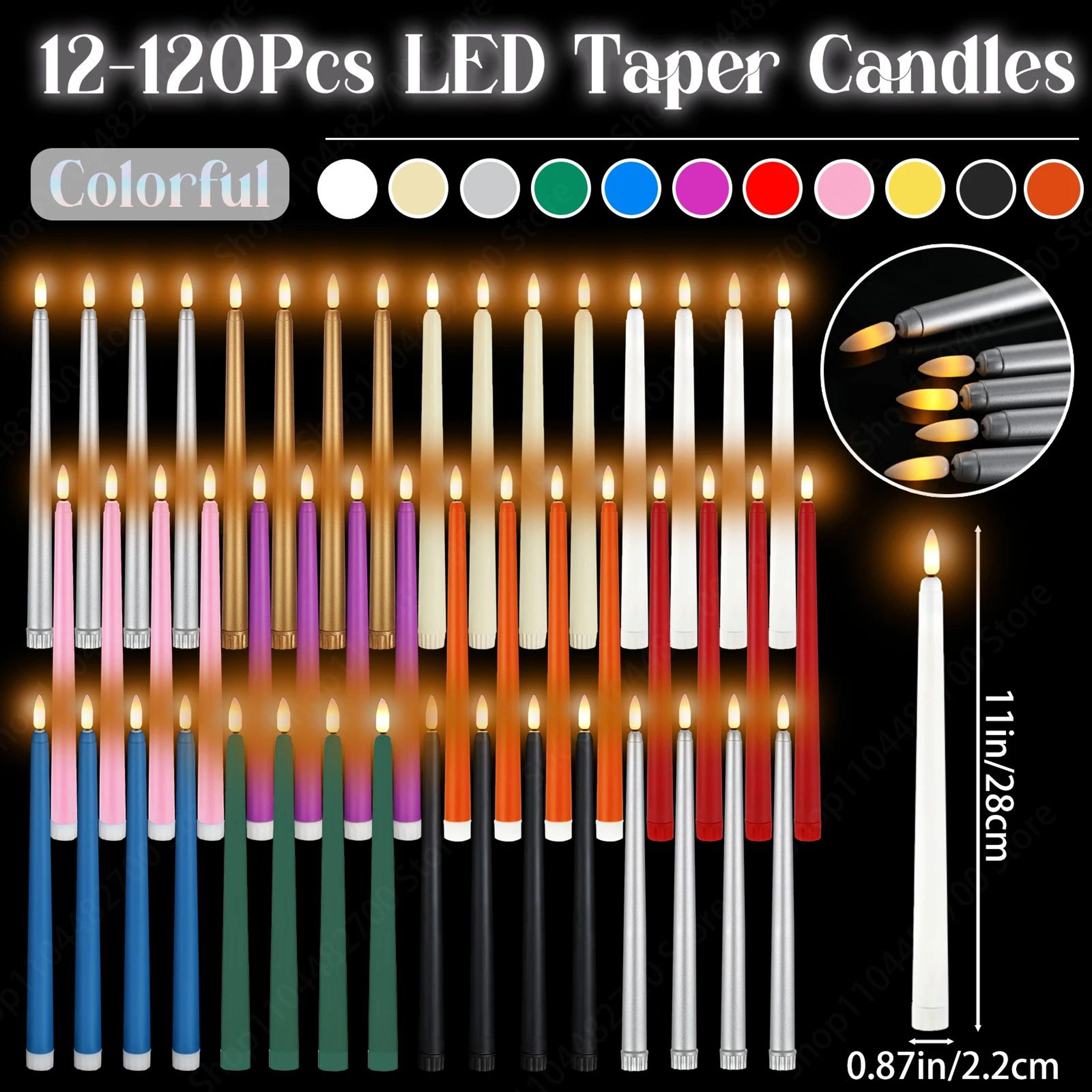 led flameless flickering taper candles