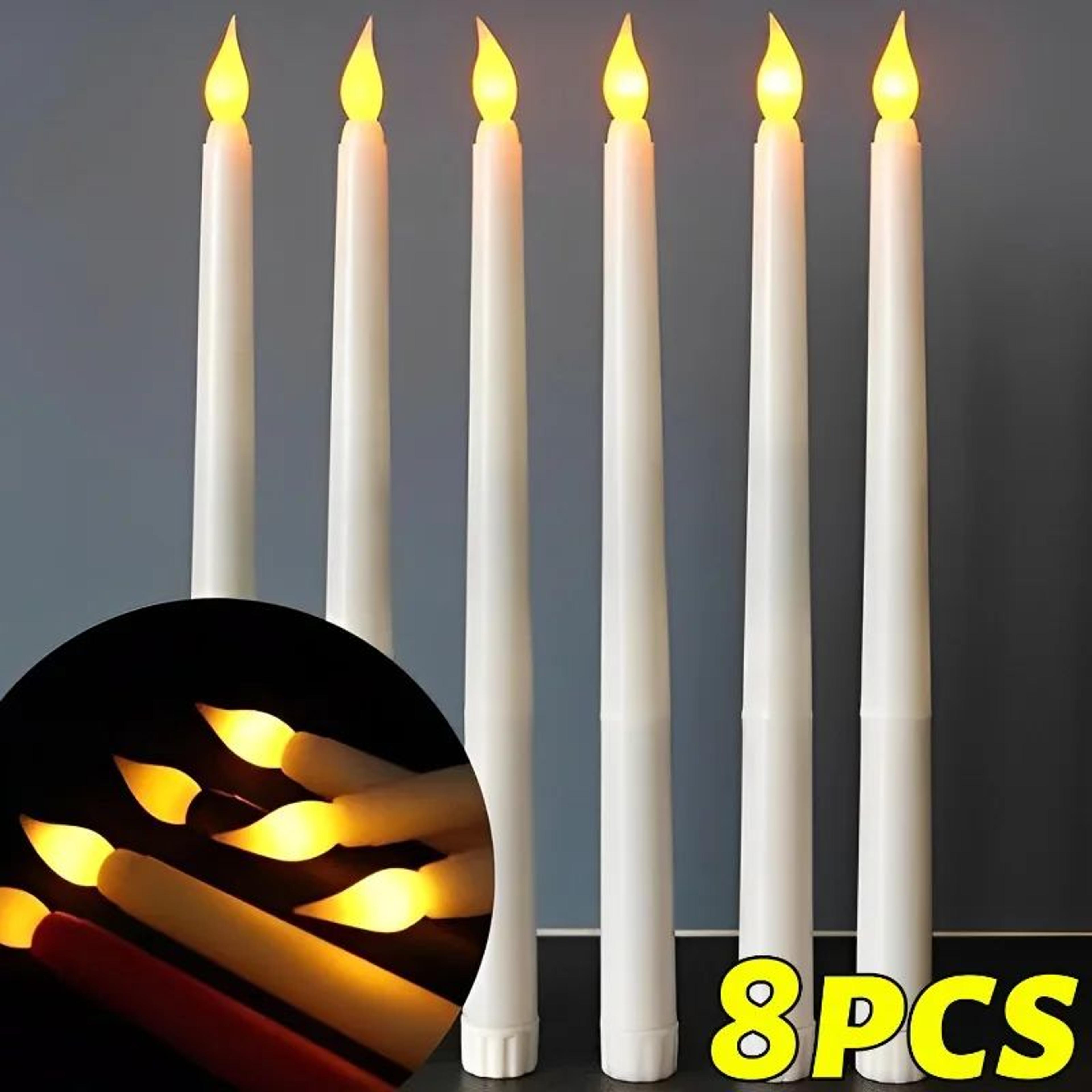 long led flameless flickering taper candles