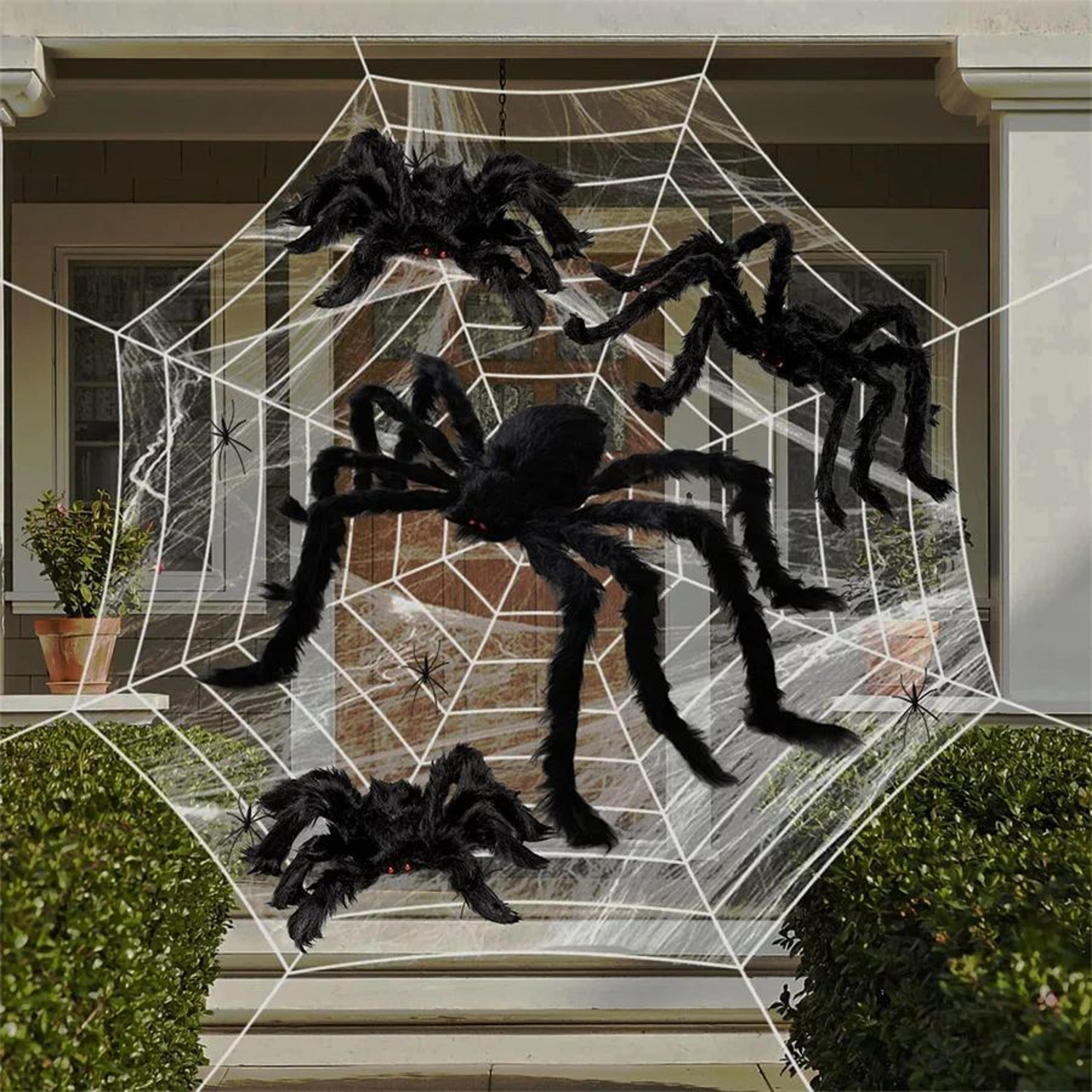 giant black spider halloween decoration