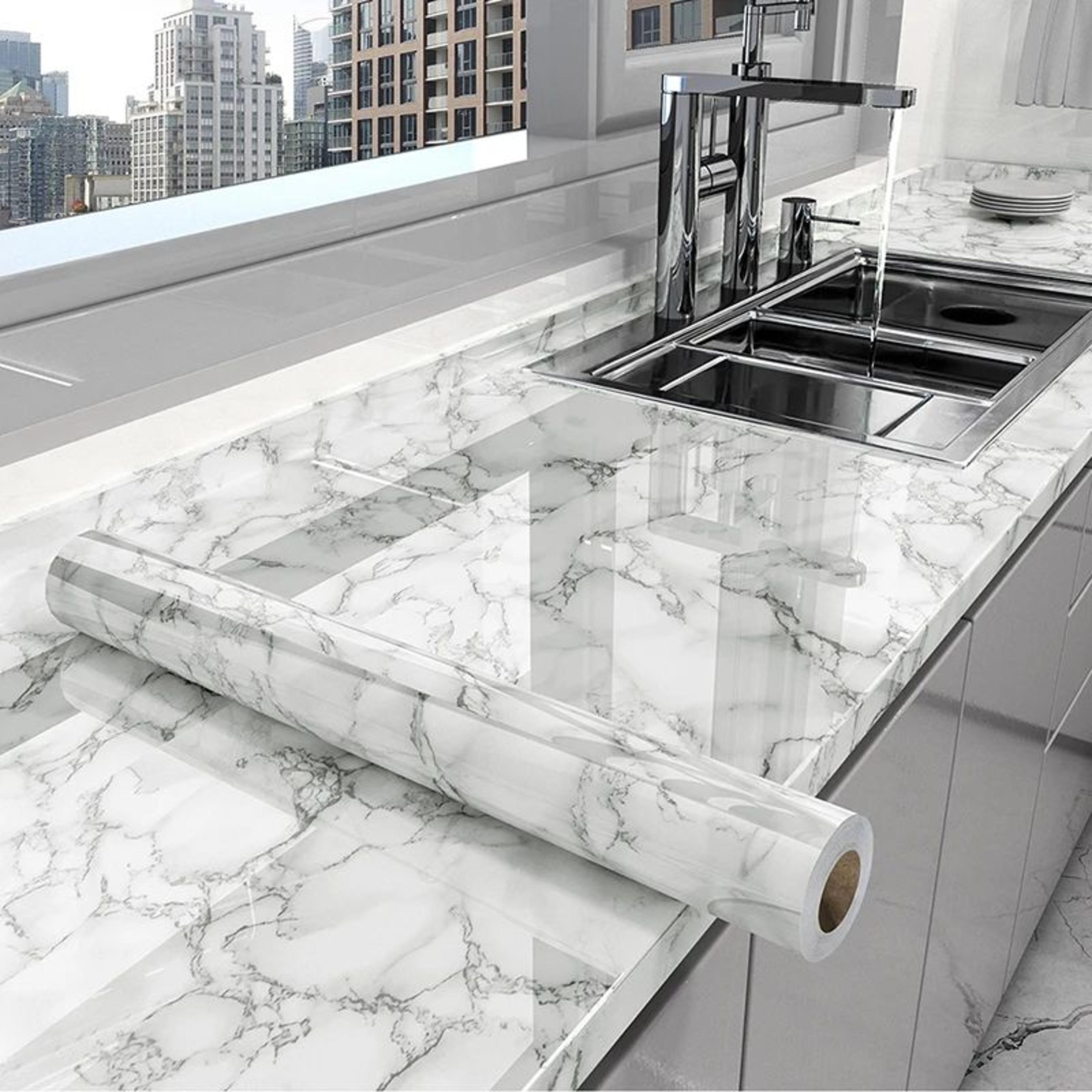 marble self adhesive kitchen countertop film