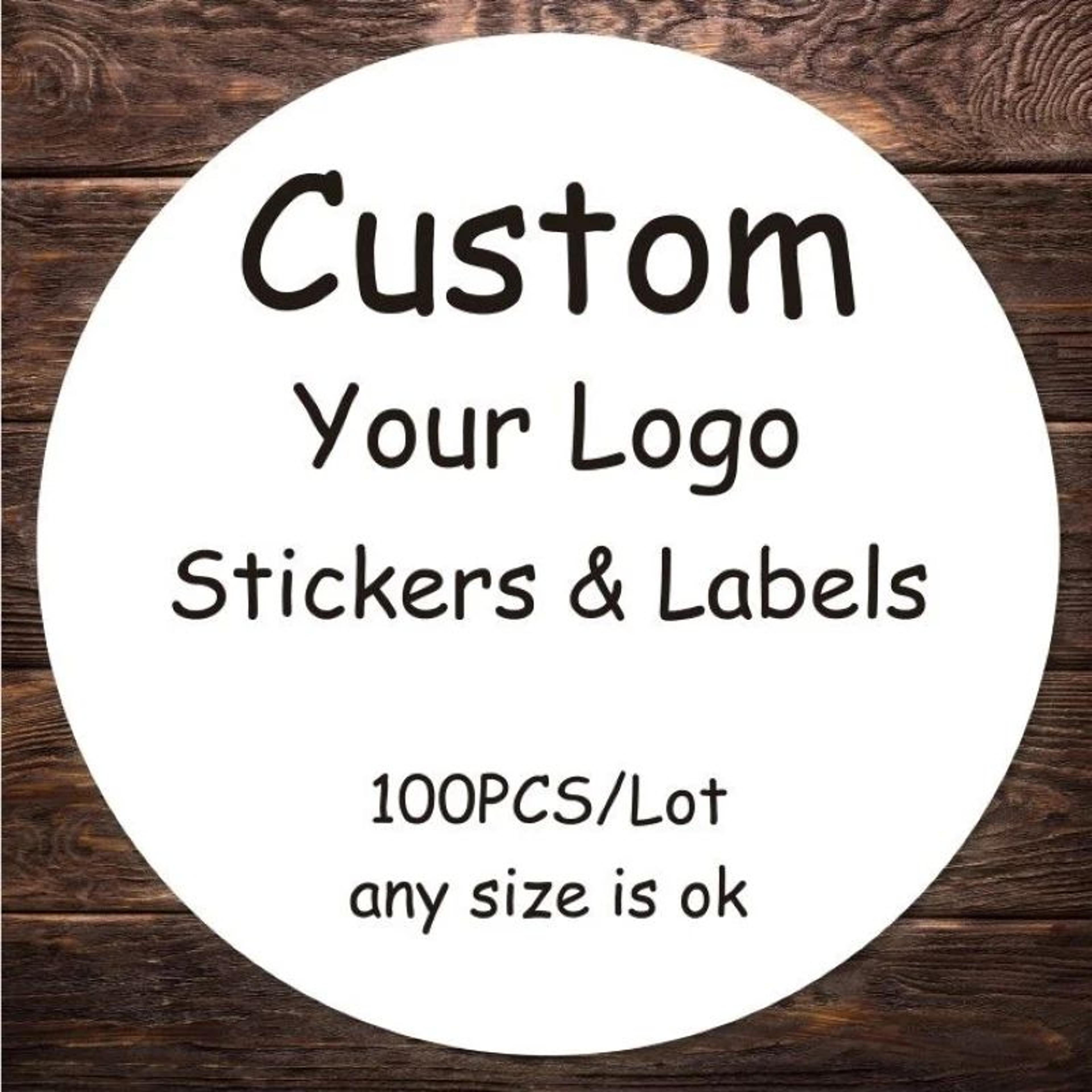custom personalized logo thank you stickers