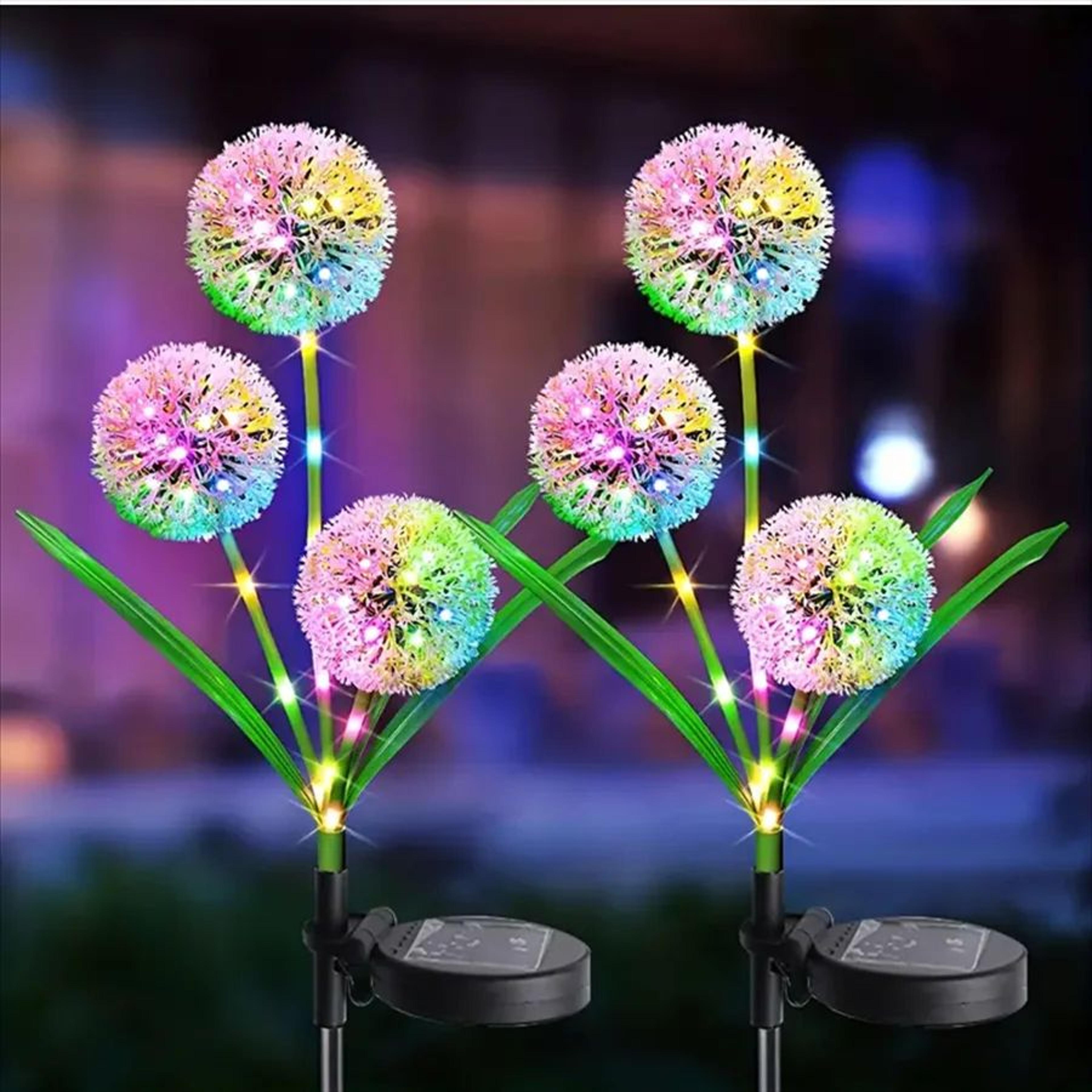 solar led dandelion garden stake light