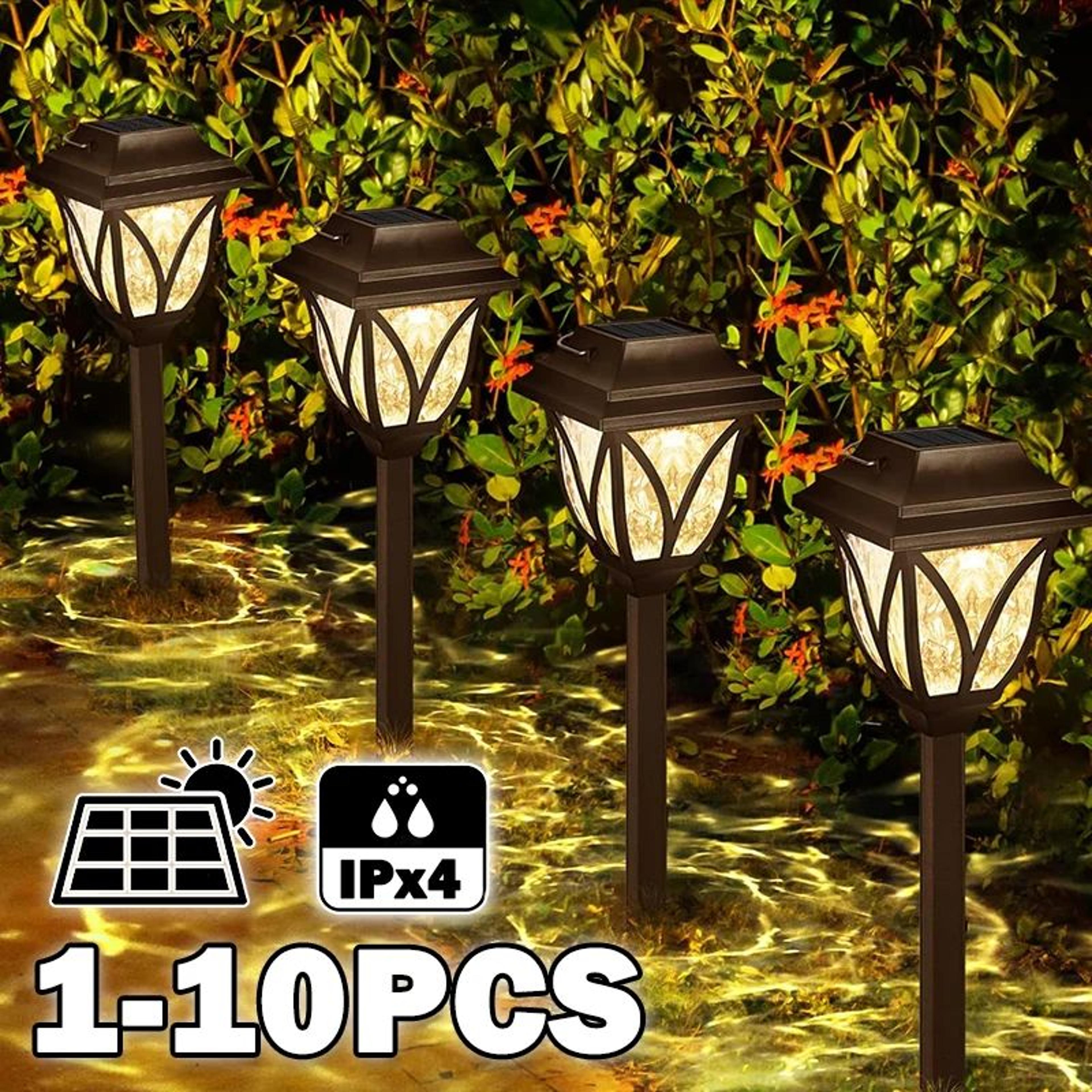 bright waterproof solar pathway yard lights