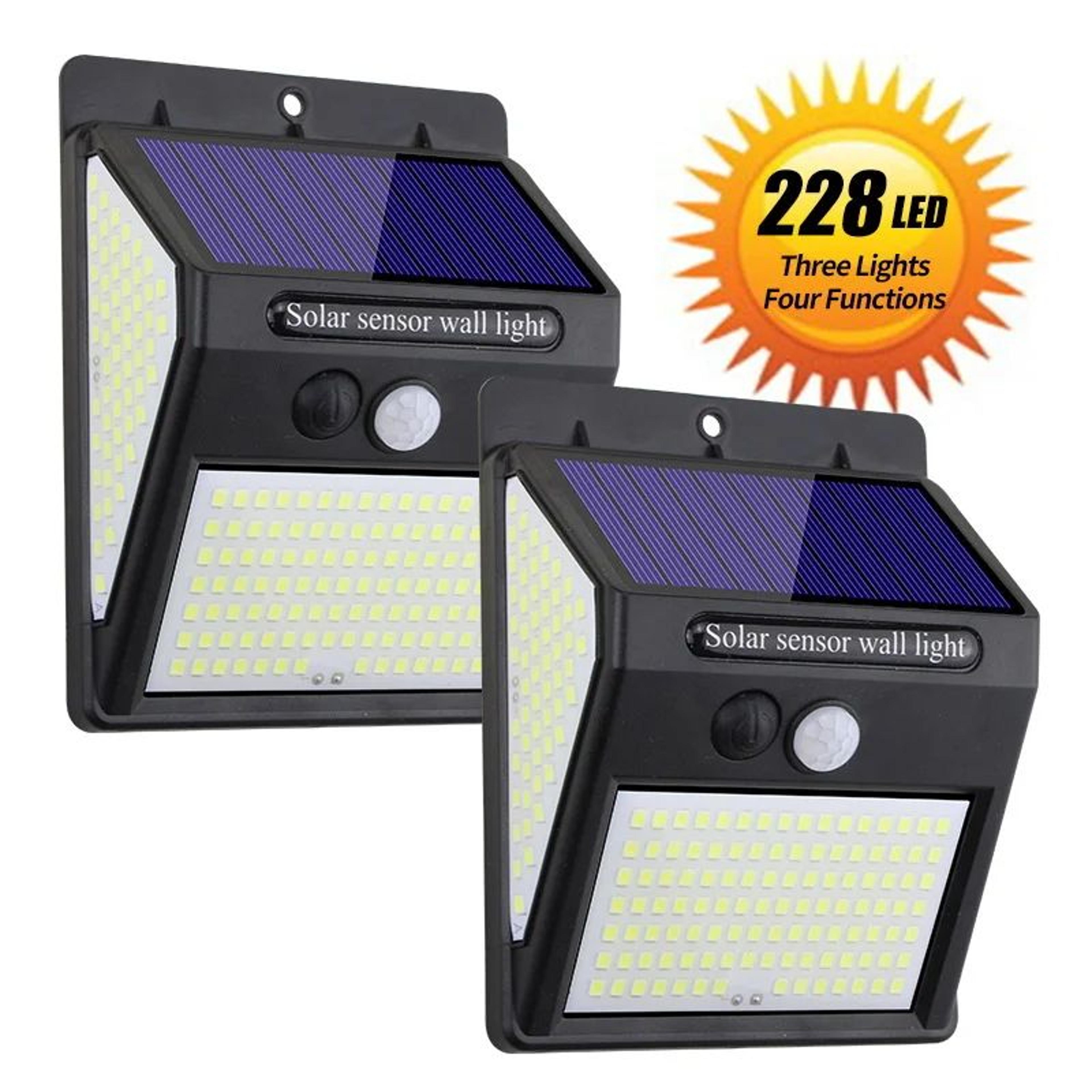 100 led solar motion sensor outdoor light