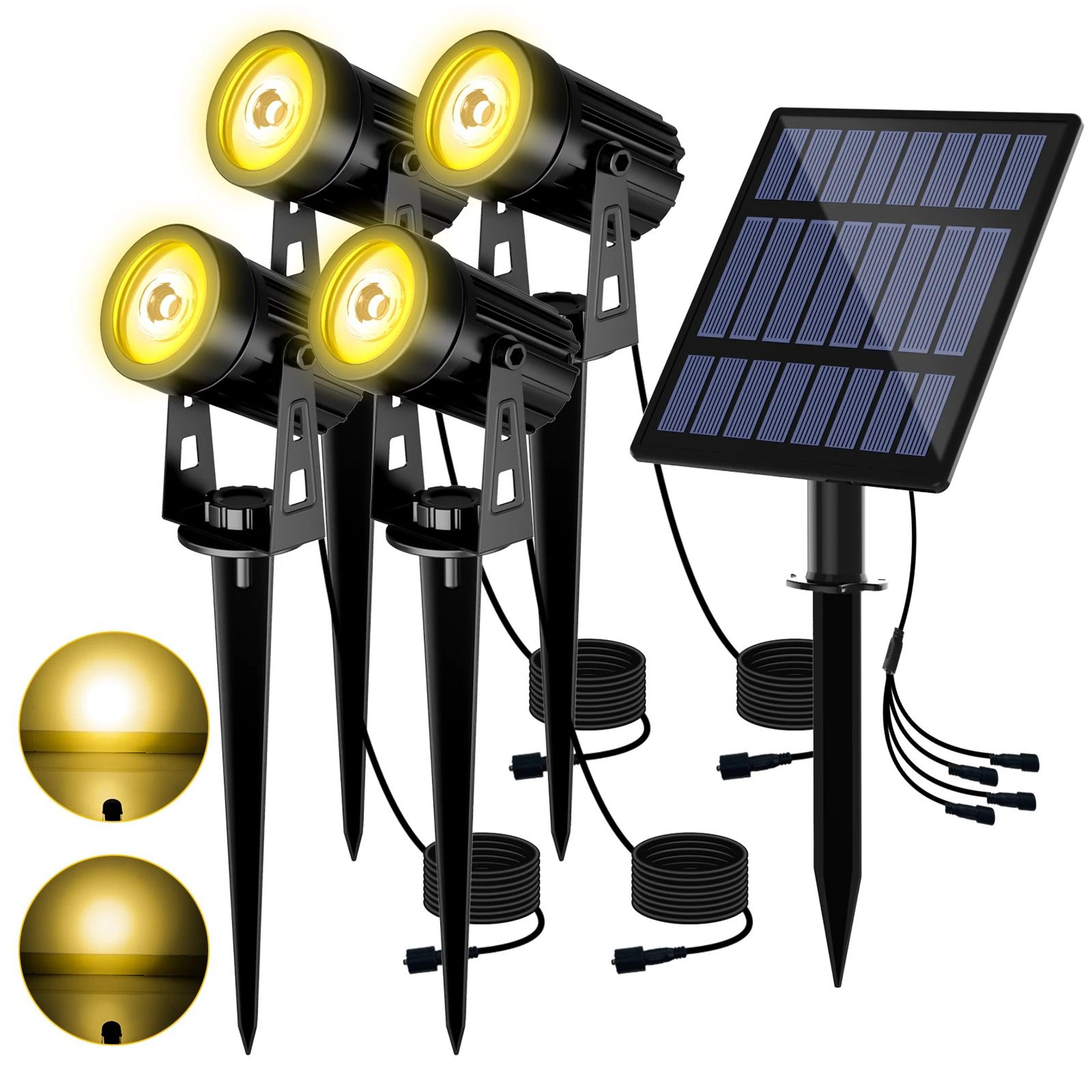 3000k rgb solar led garden spotlight