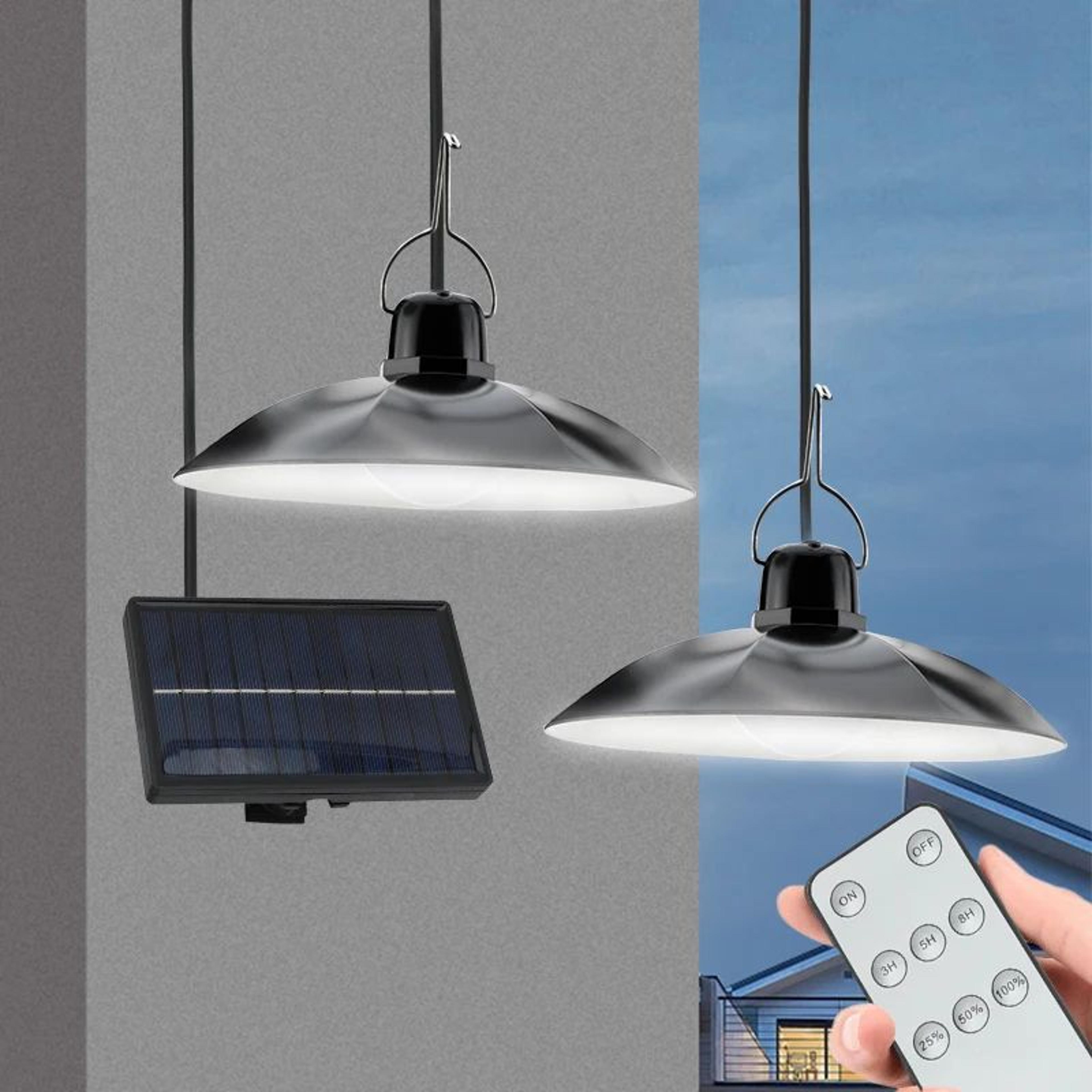 solar led pendant light with remote control