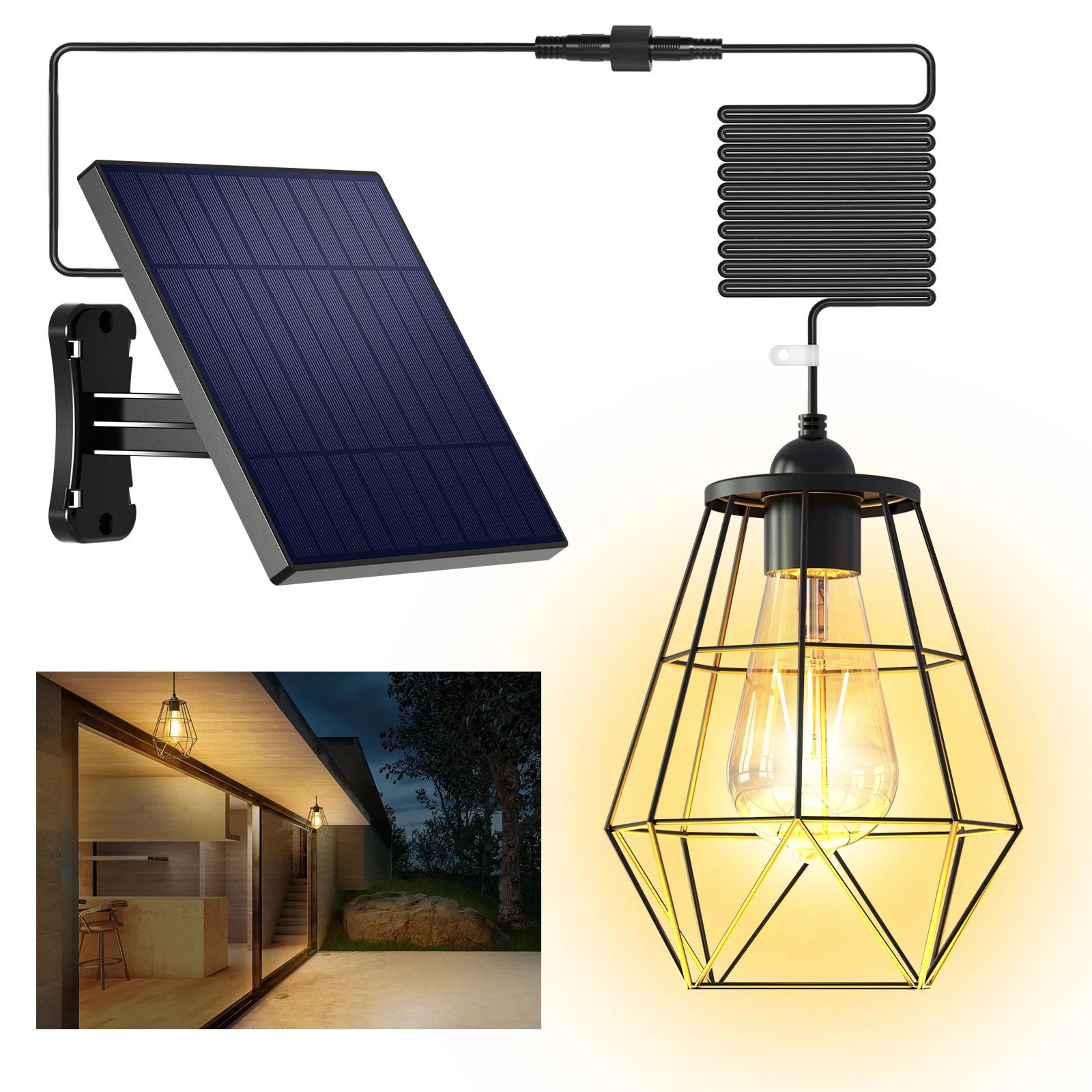 intelamp 4000mah solar pendant hanging light