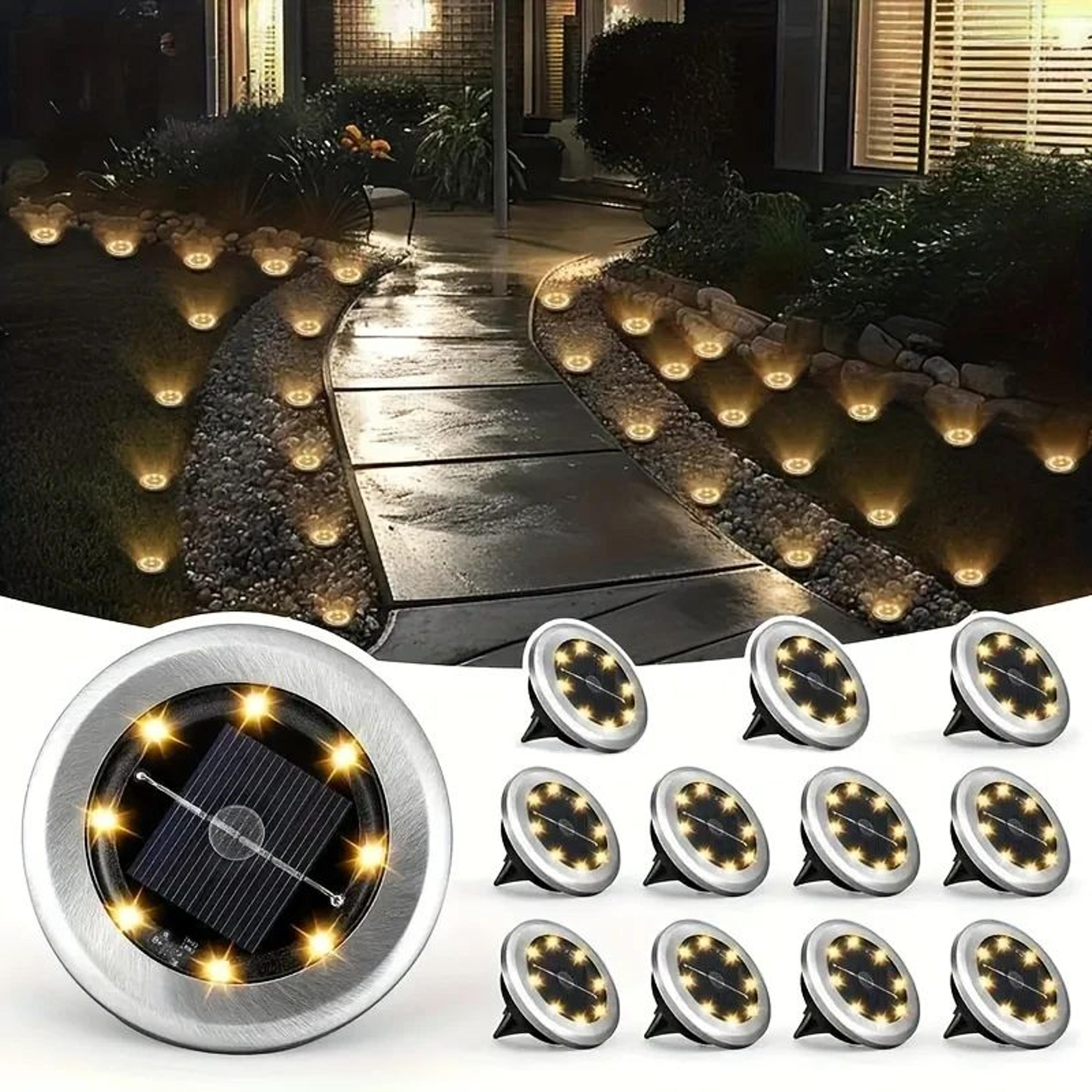 mini rotating solar led ground lights