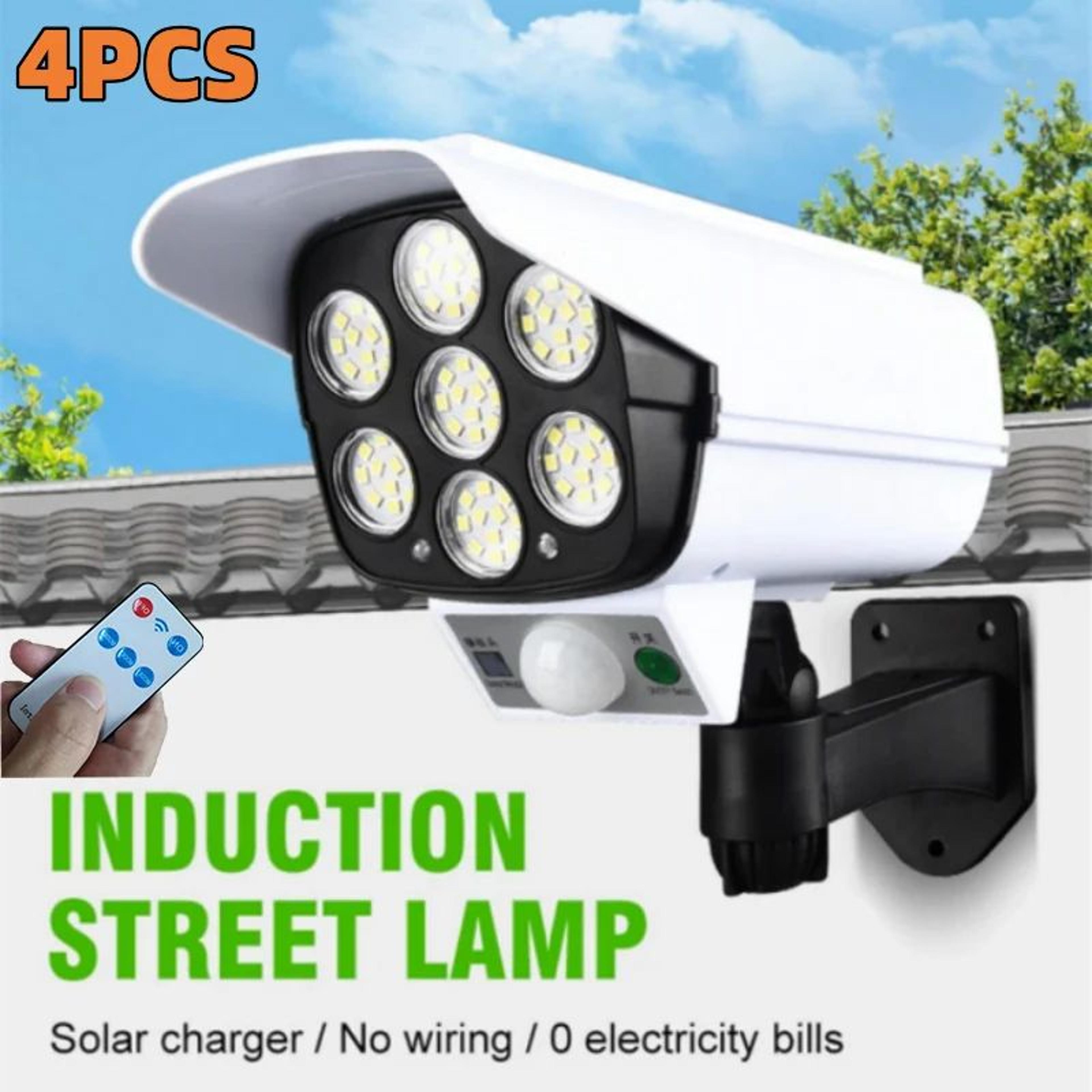 solar motion sensor dummy camera flood light