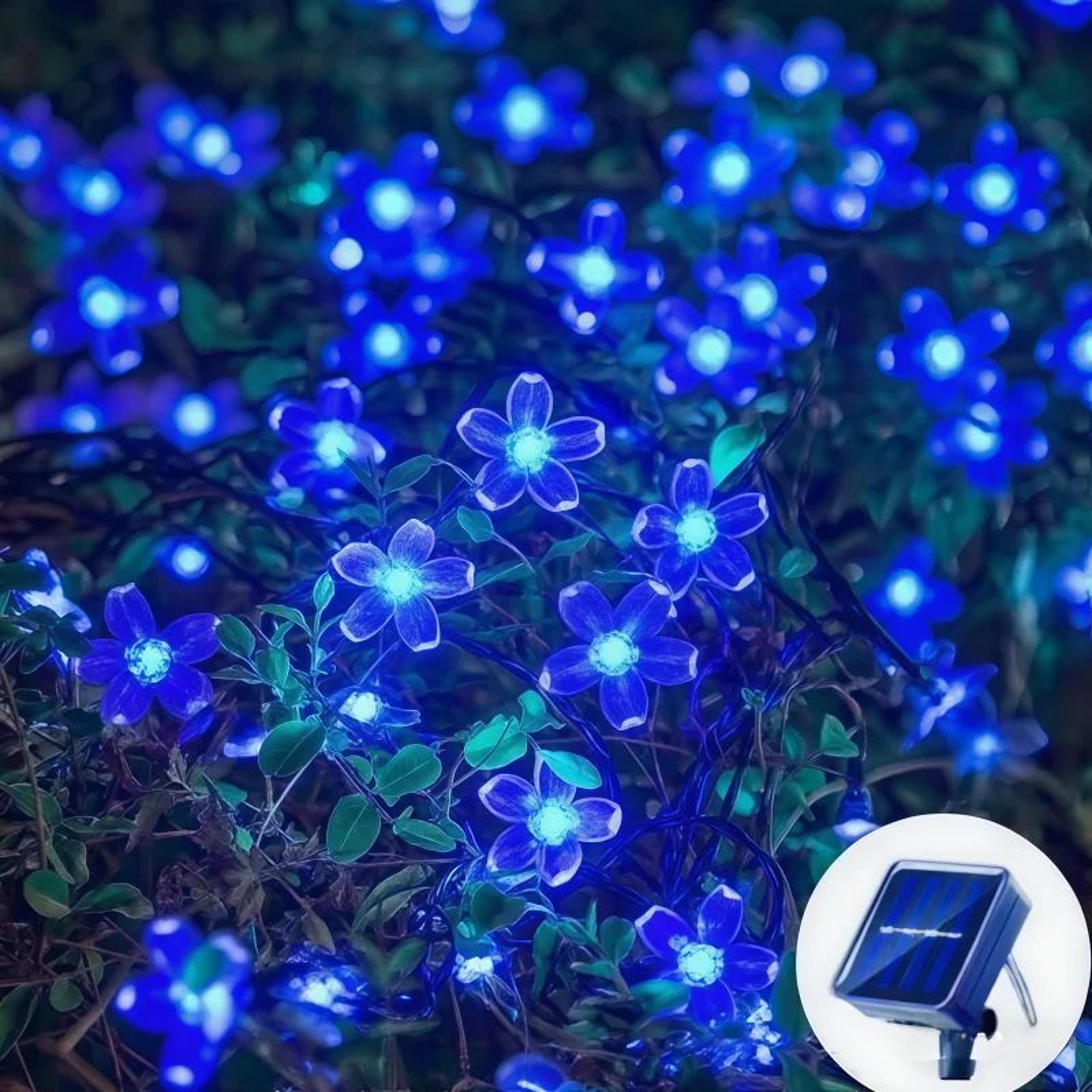 solar cherry blossom garden string lights
