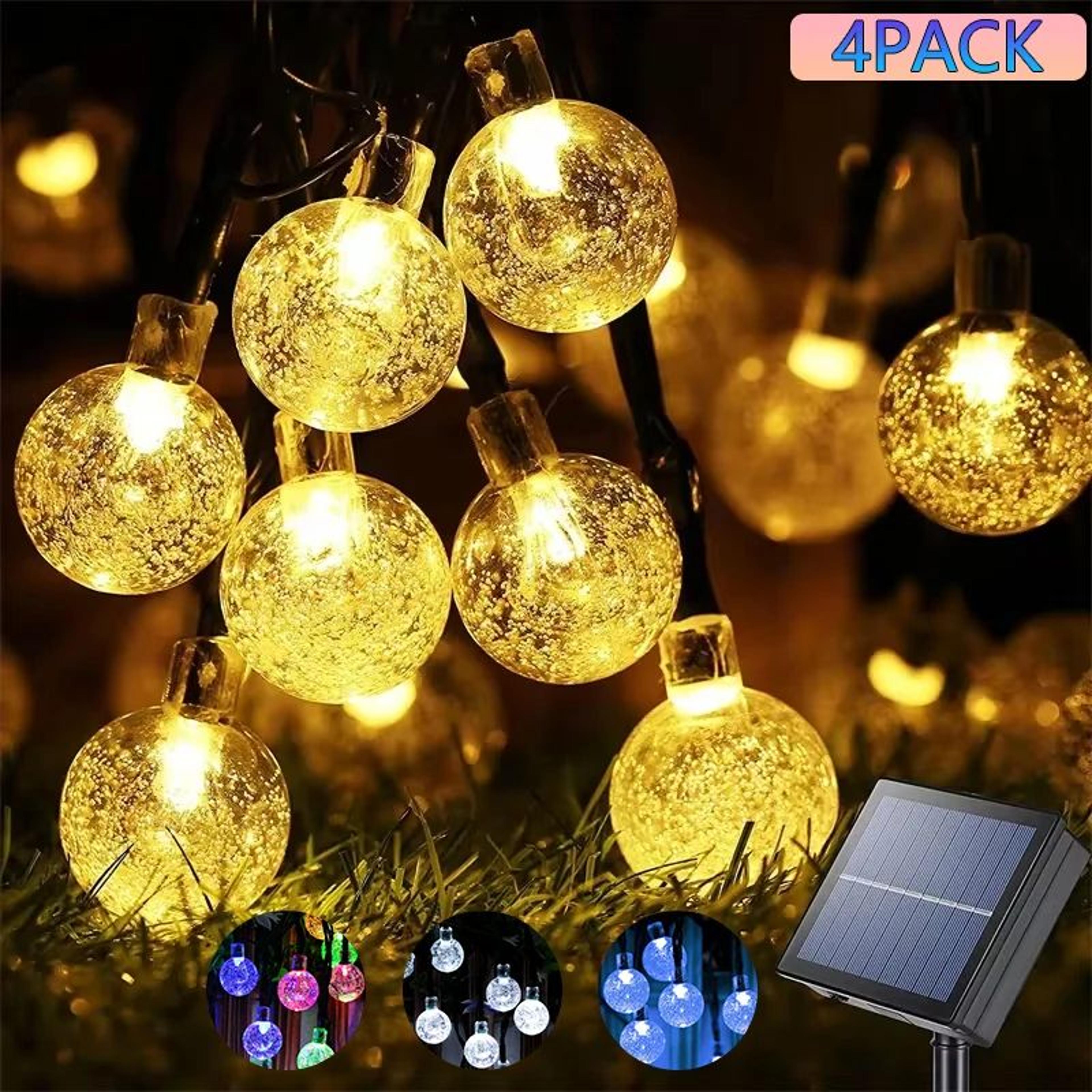 crystalglow 60 led solar globe string lights
