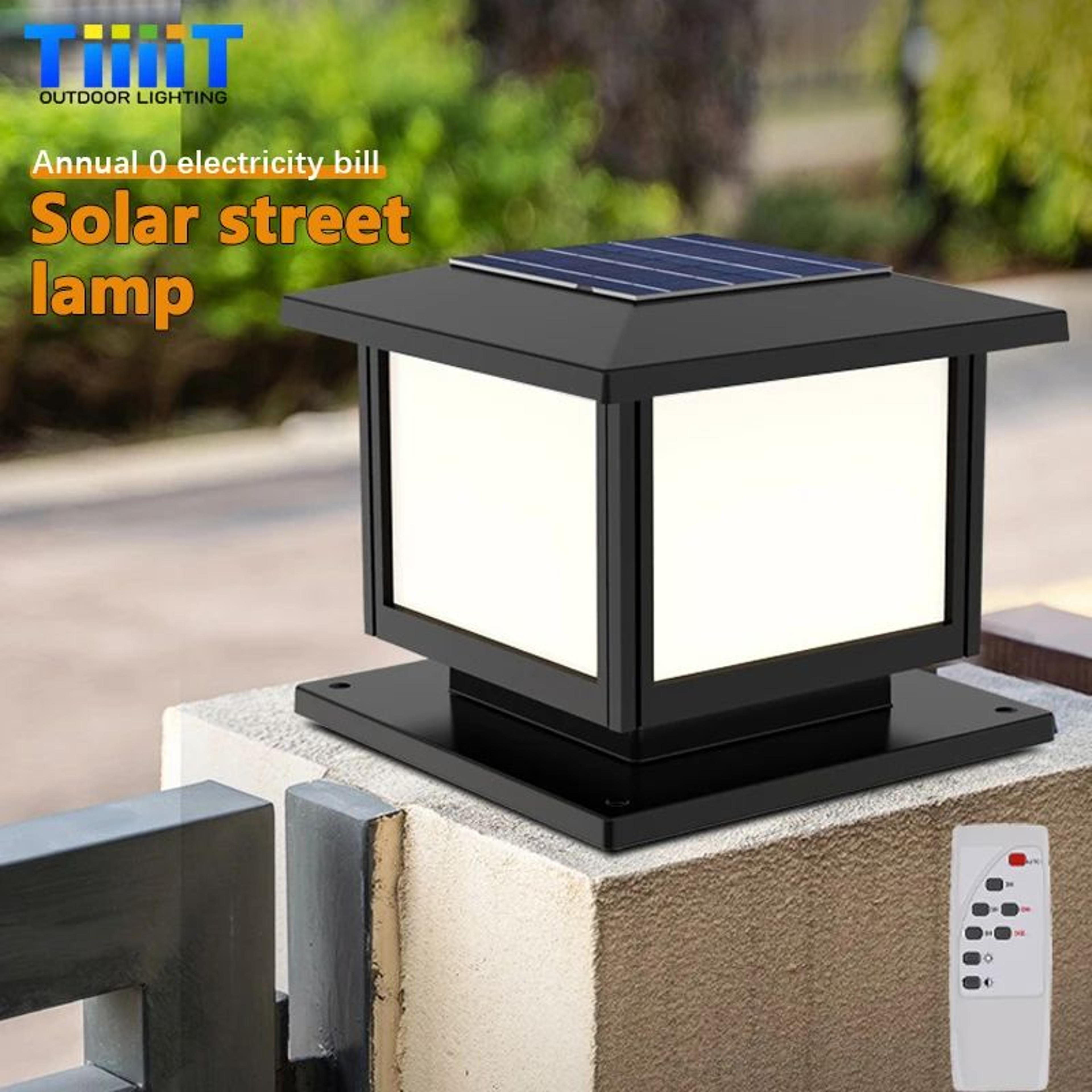 solar led column light with remote control