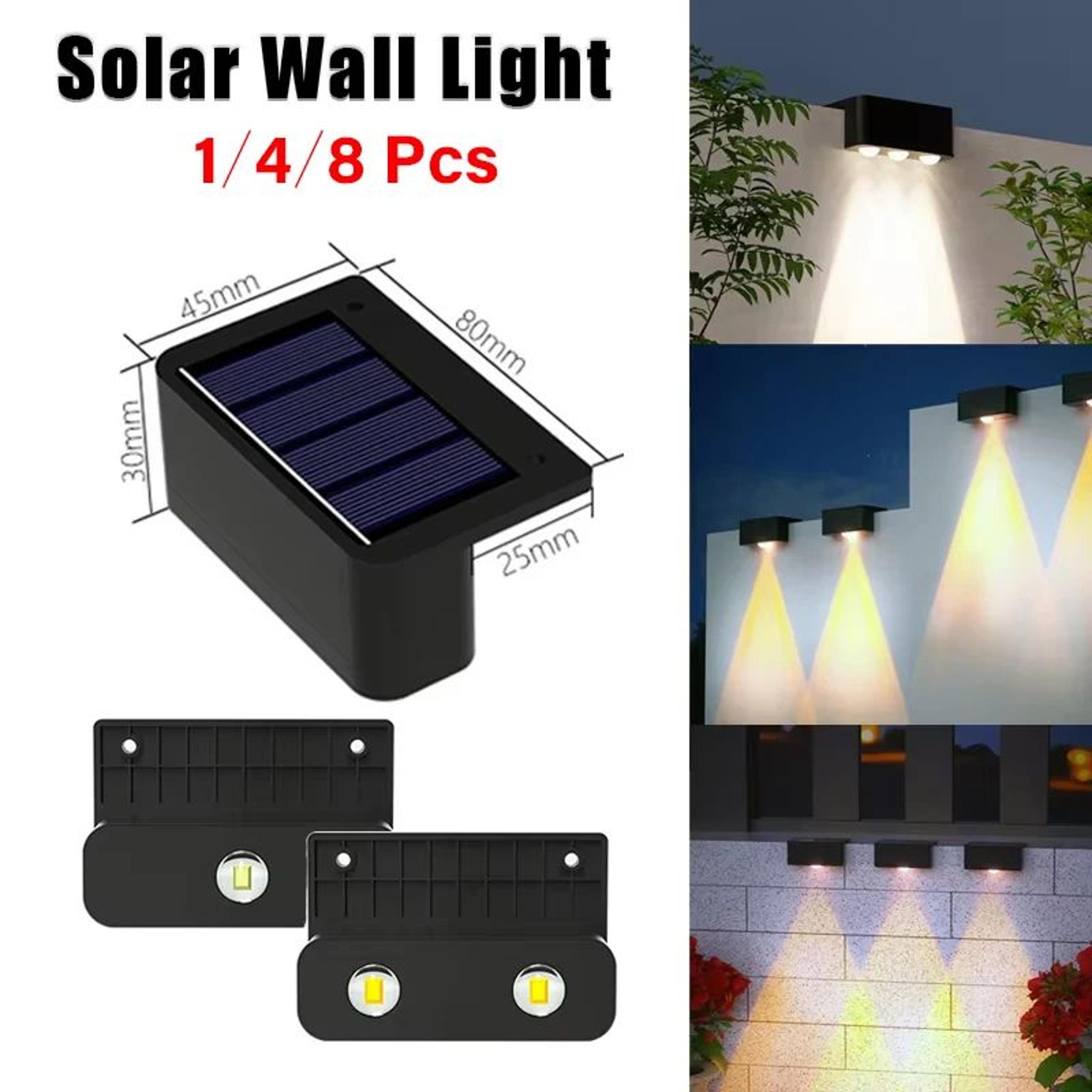 solar led outdoor wall and stair lights