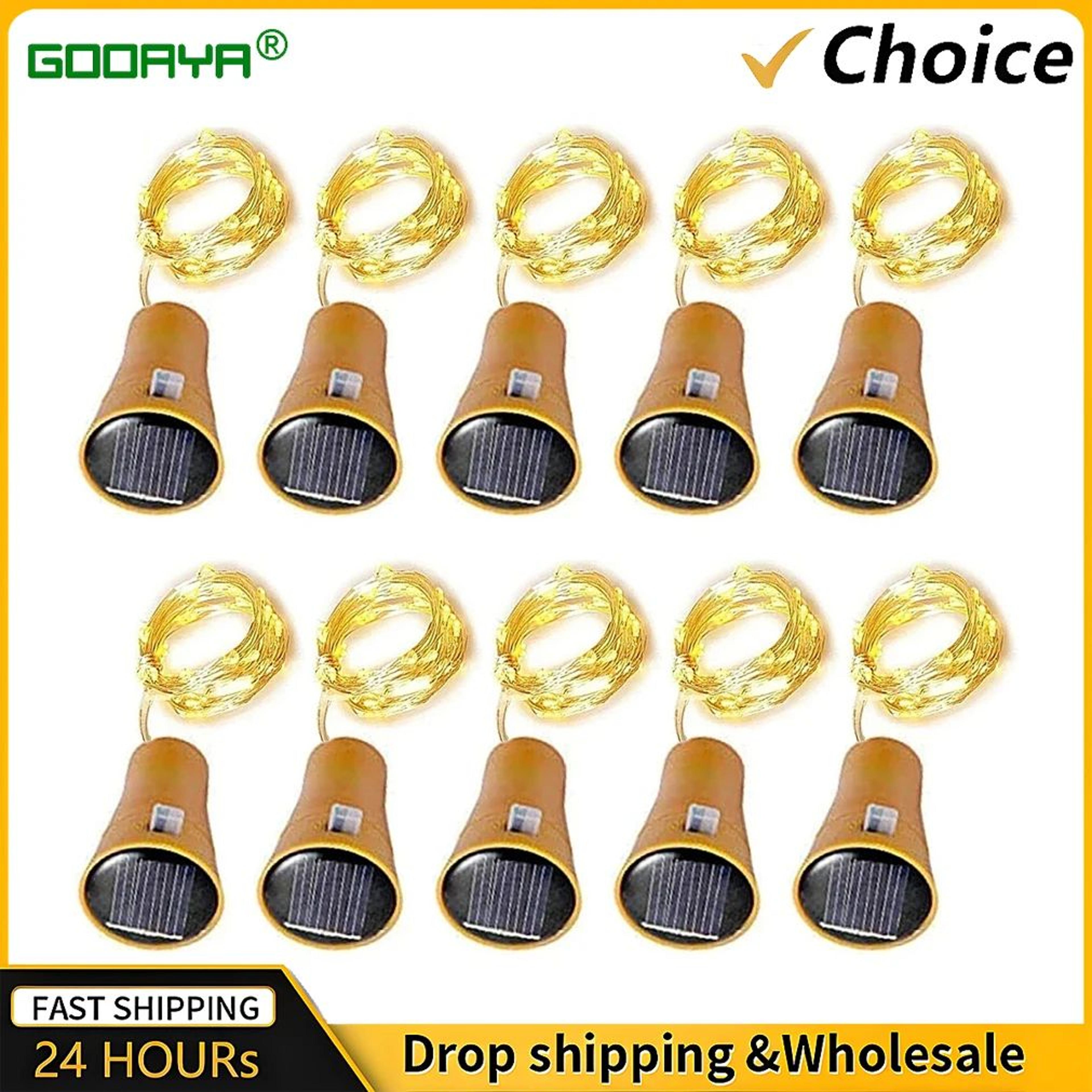 solar wine bottle cork fairy string lights