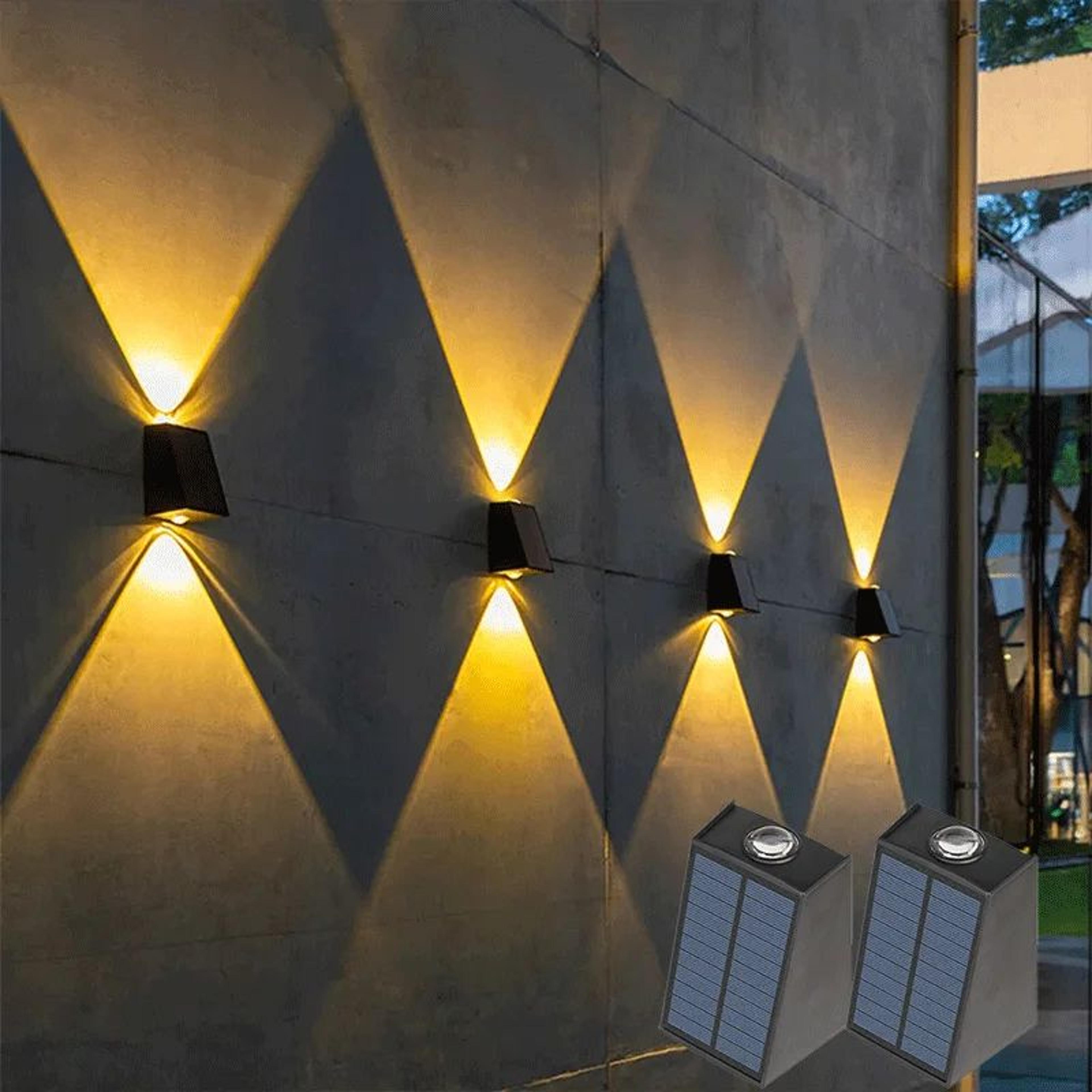 solar led outdoor garden wall light