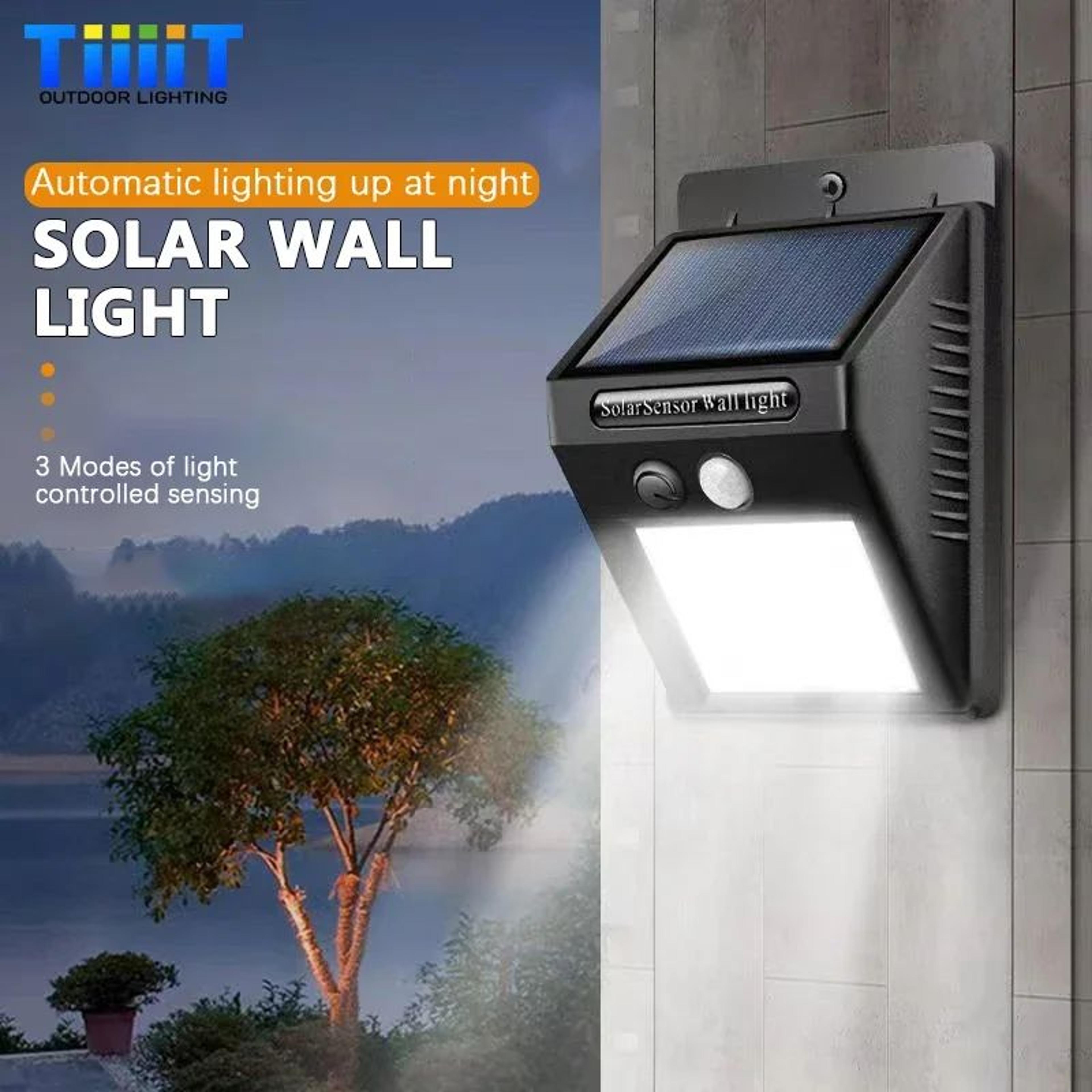 modern solar motion sensor wall light