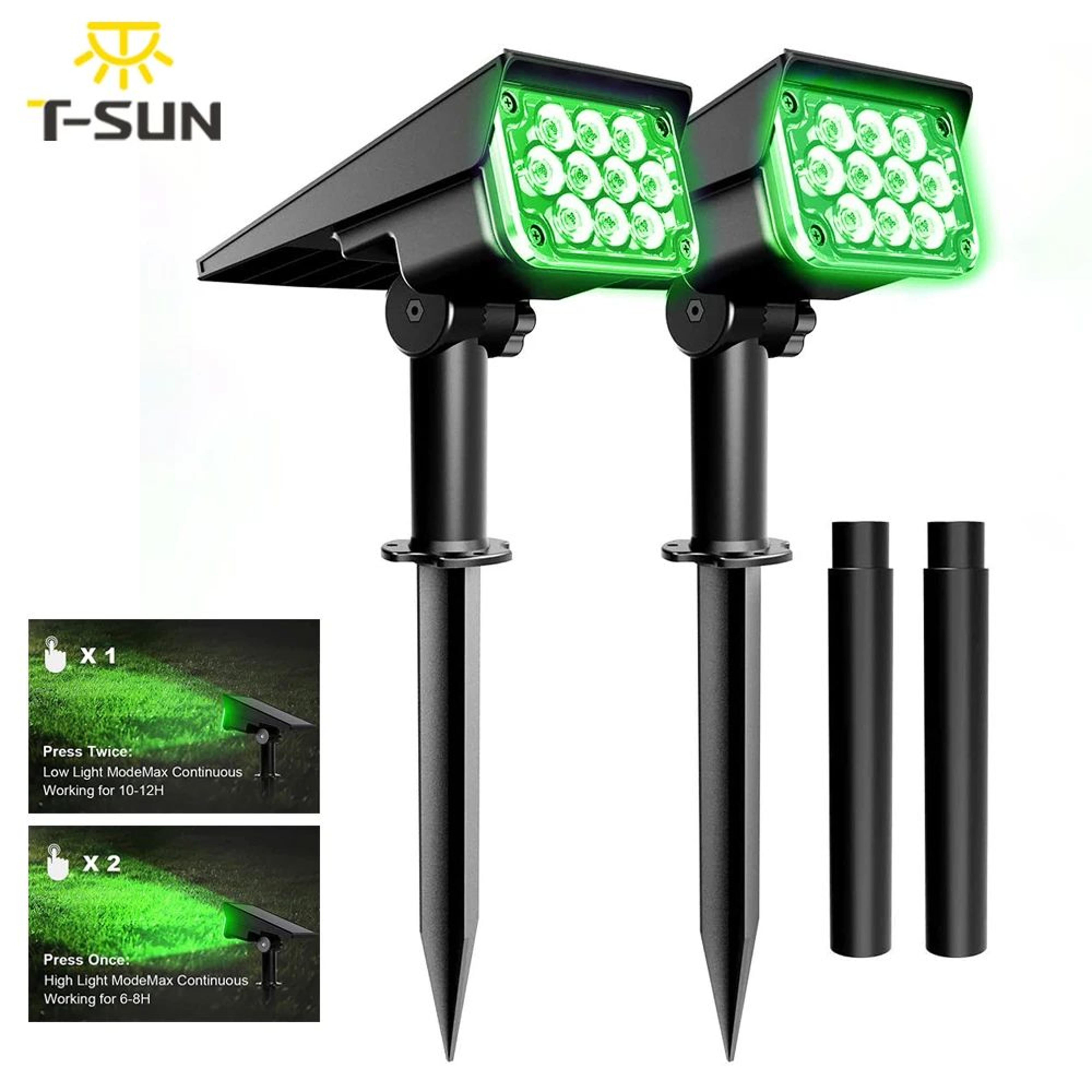 t-sun adjustable solar garden spotlight