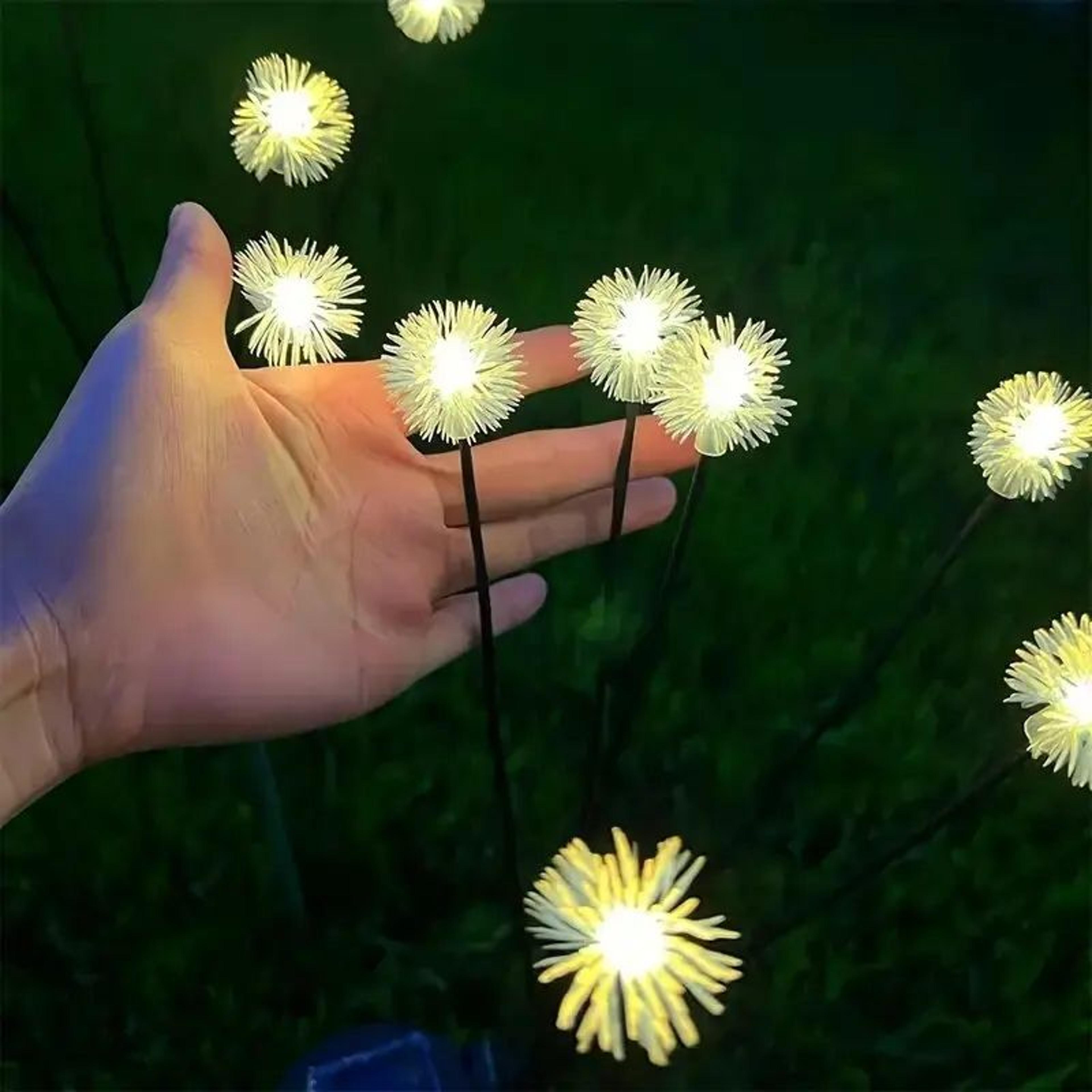 solar dandelion garden lights