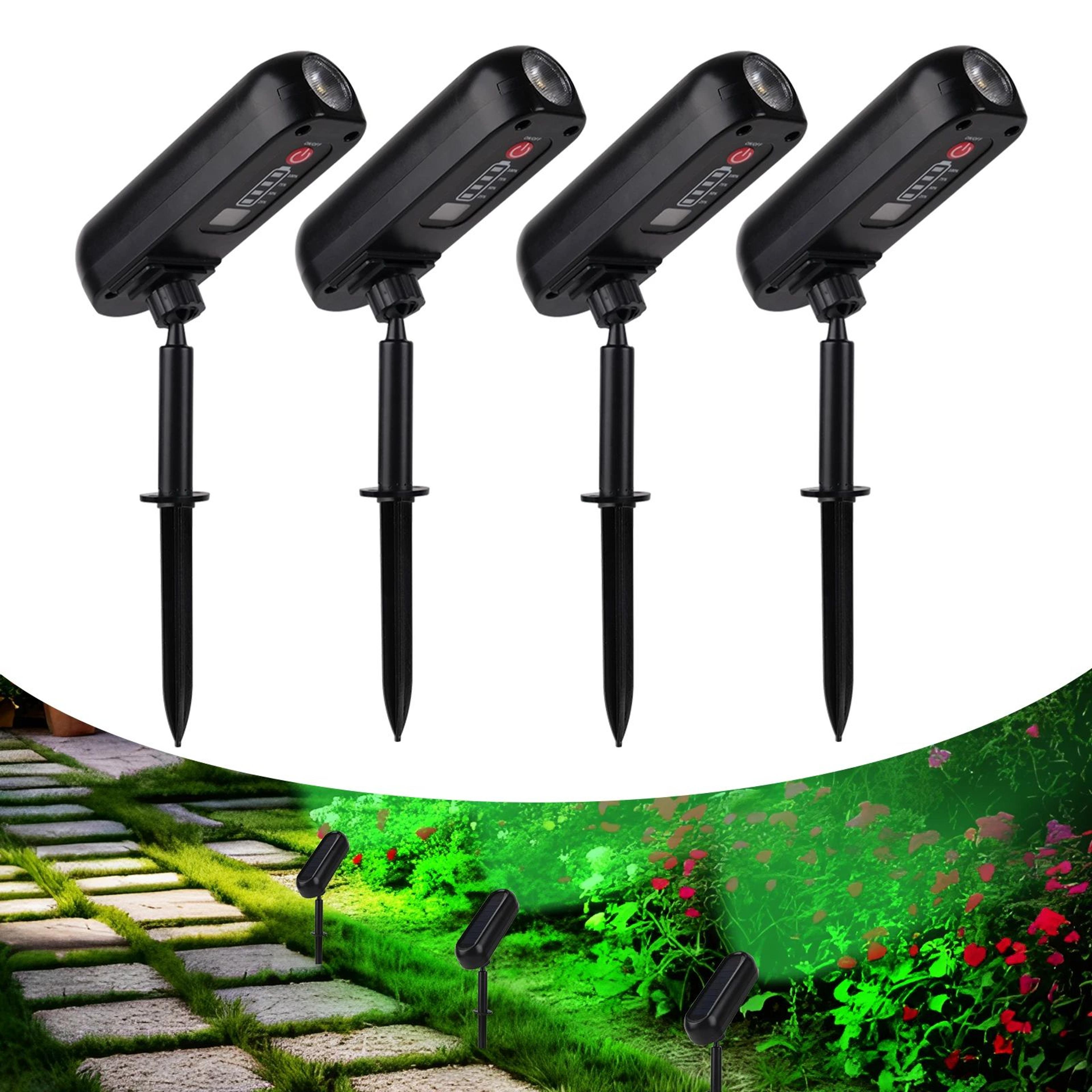 solar green landscape uplights