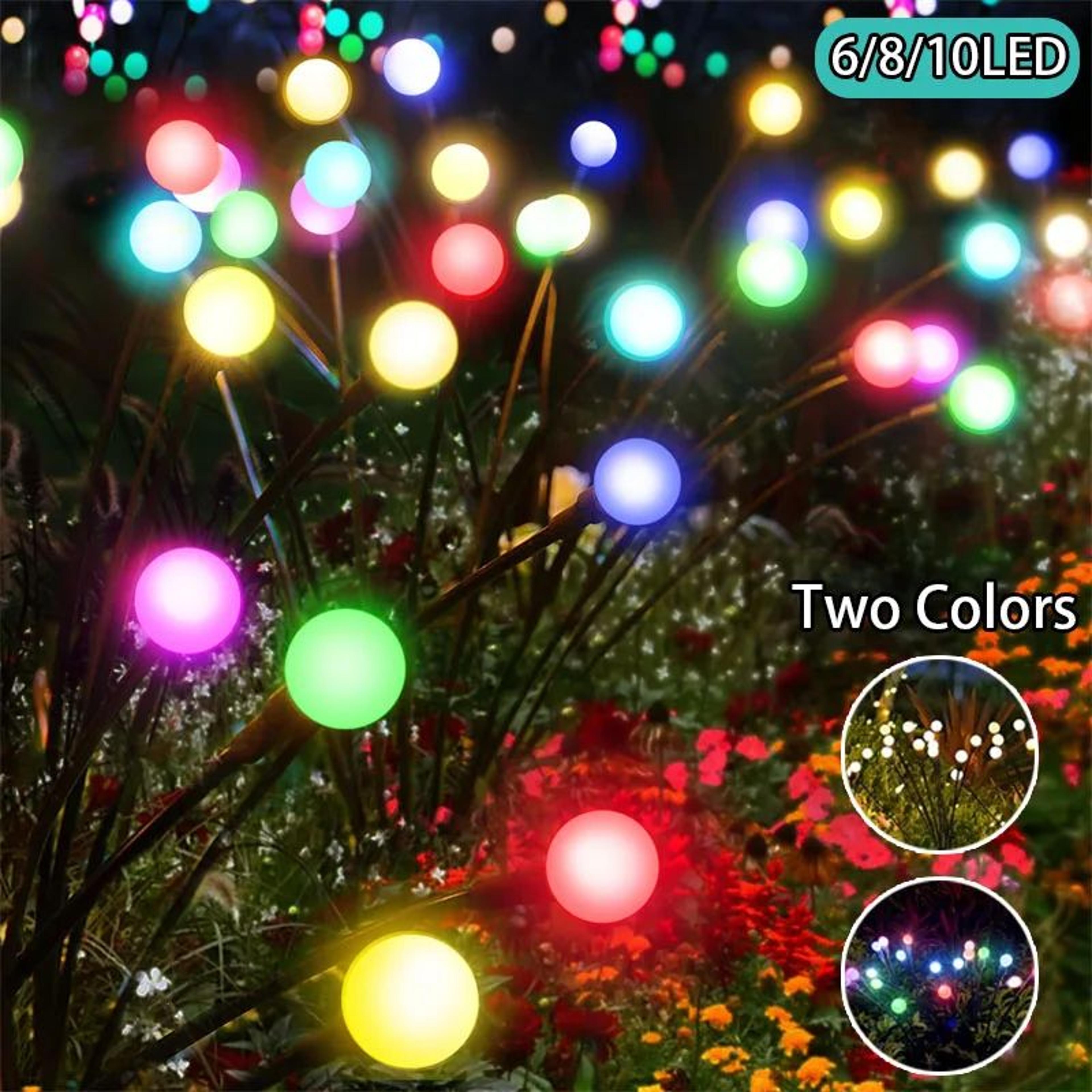 solar swaying firefly garden lights