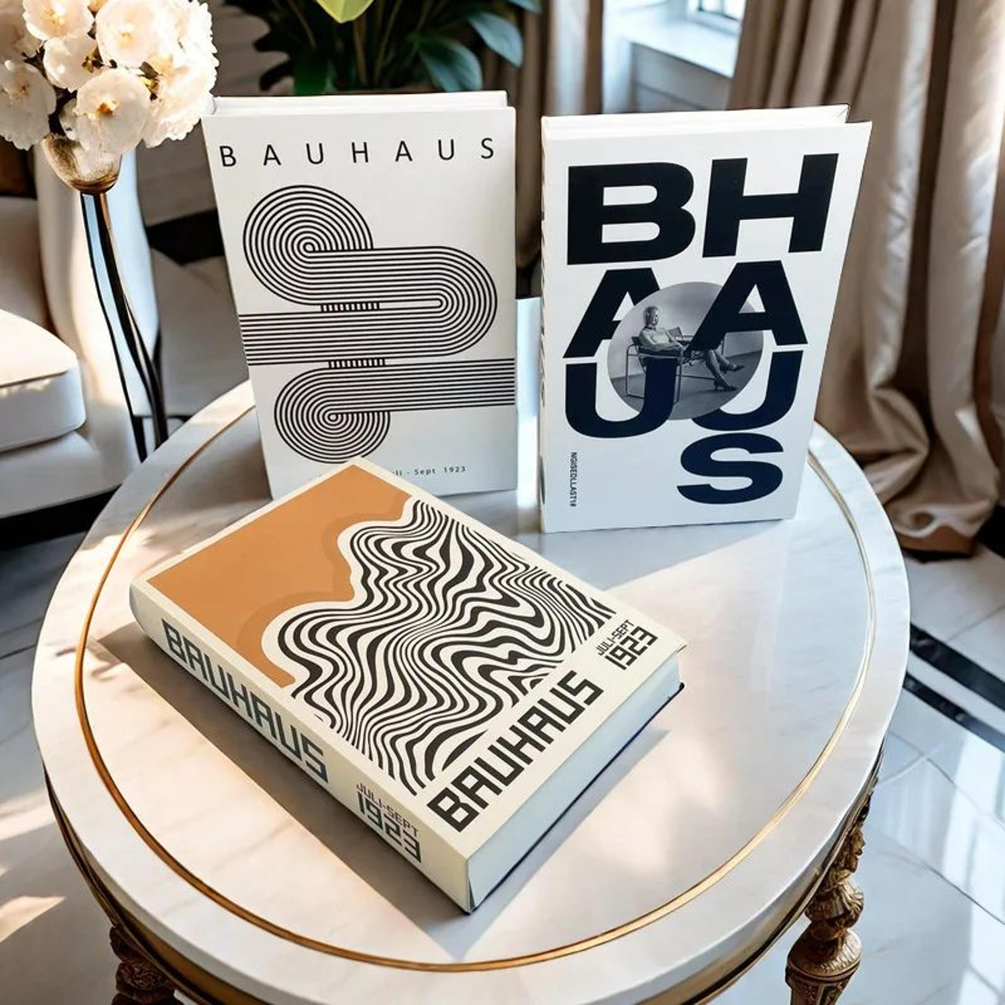 bauhaus art decorative book storage box