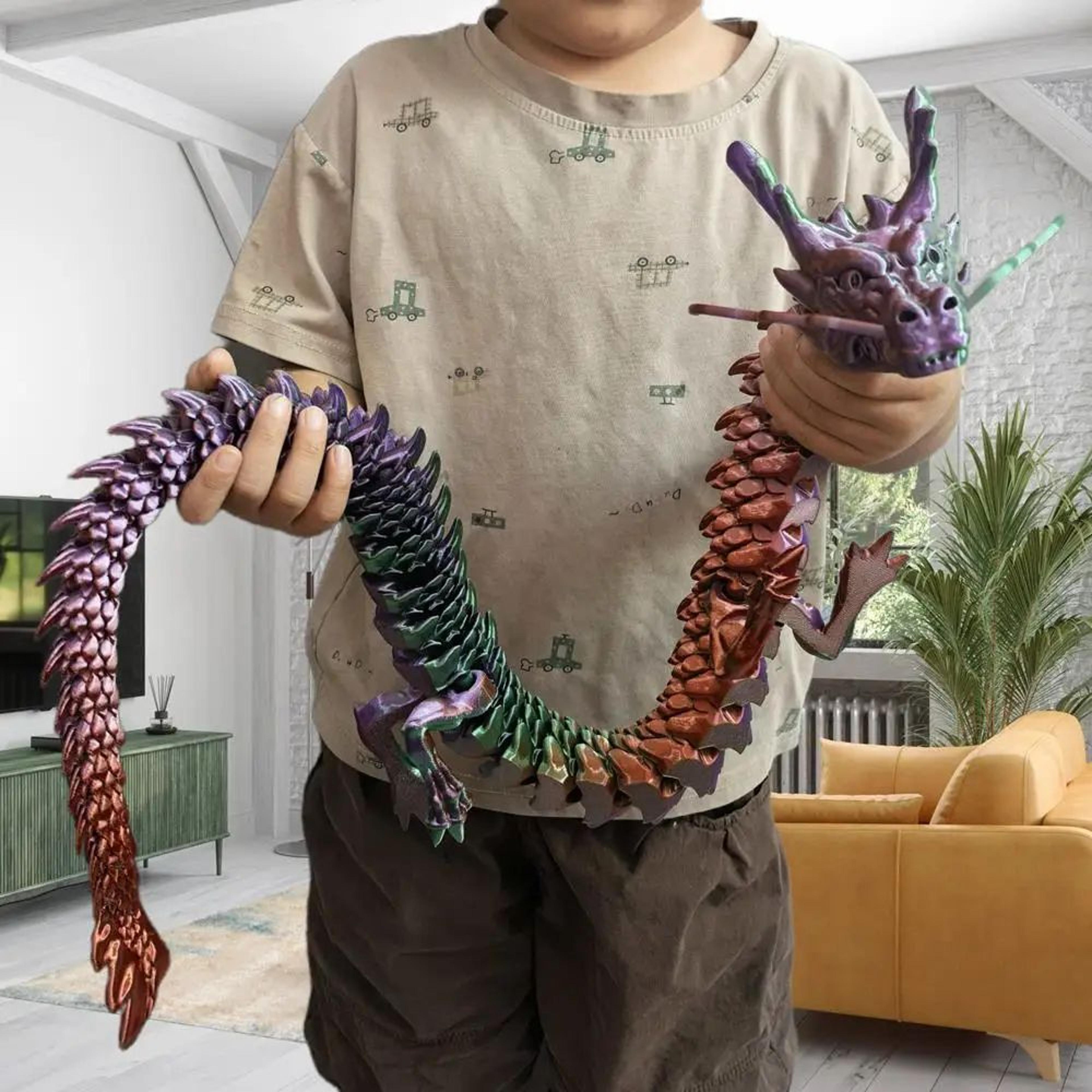 3d printed articulated divine dragon ornament