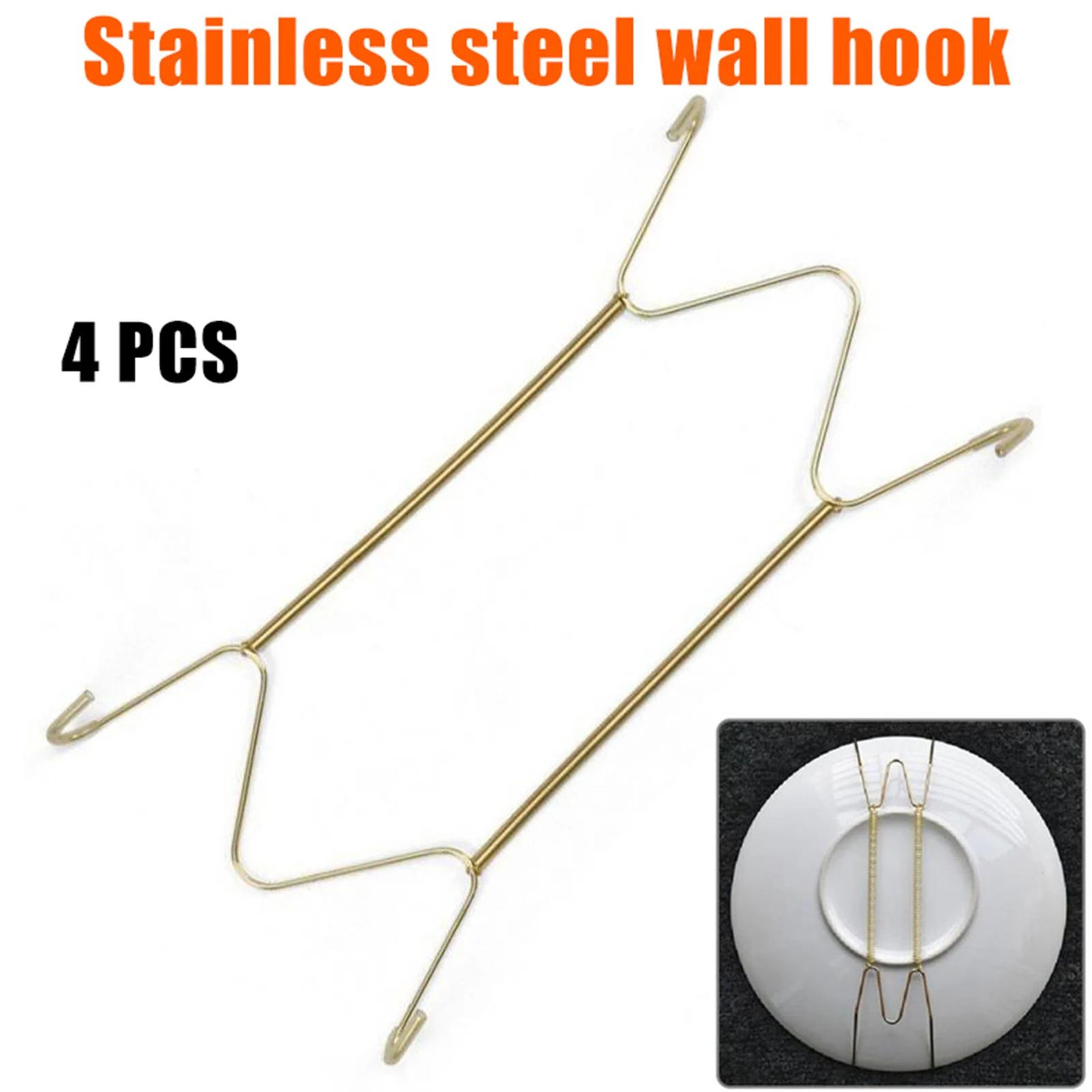 invisible decorative plate wall hangers 4 piece set