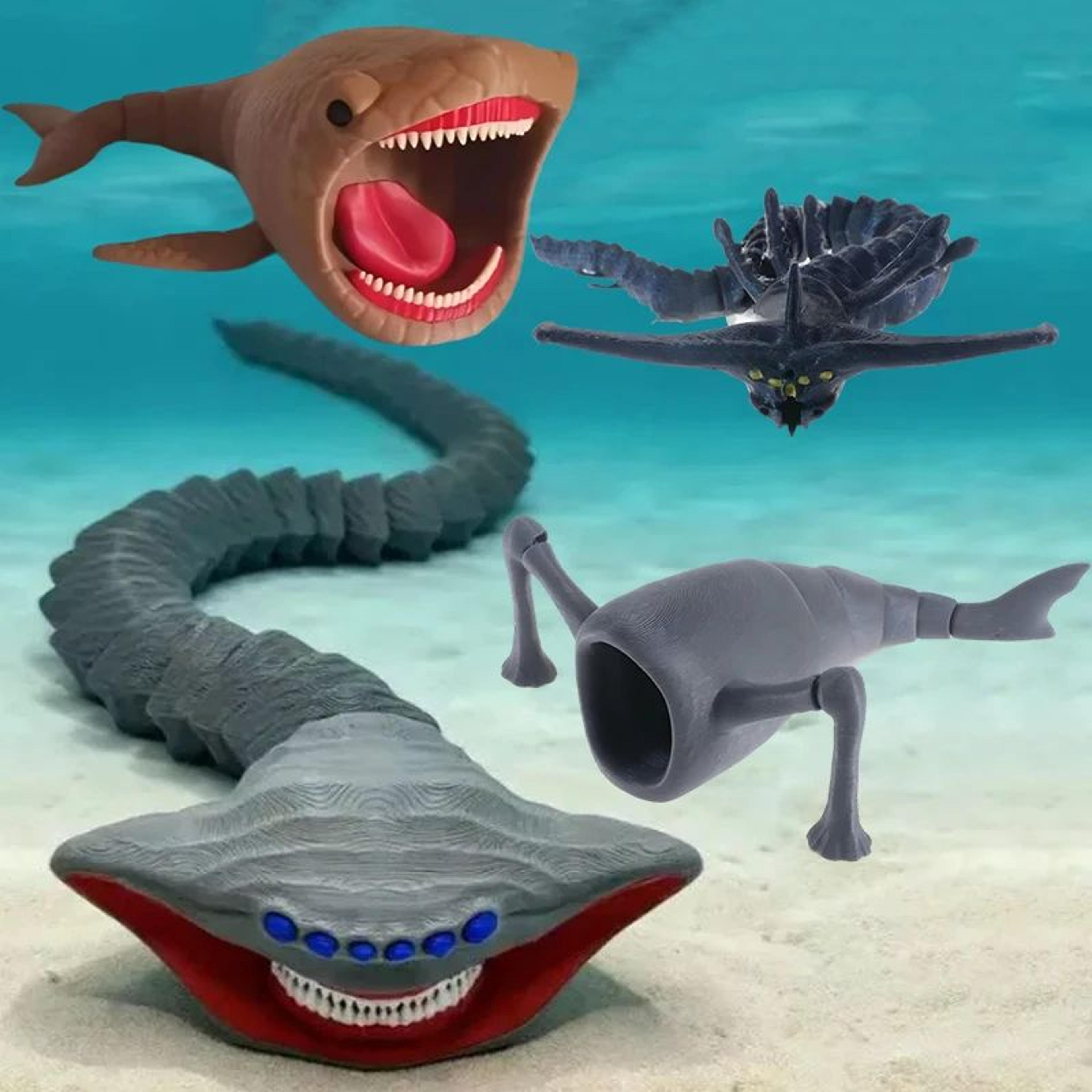 deep sea monster movable action figure