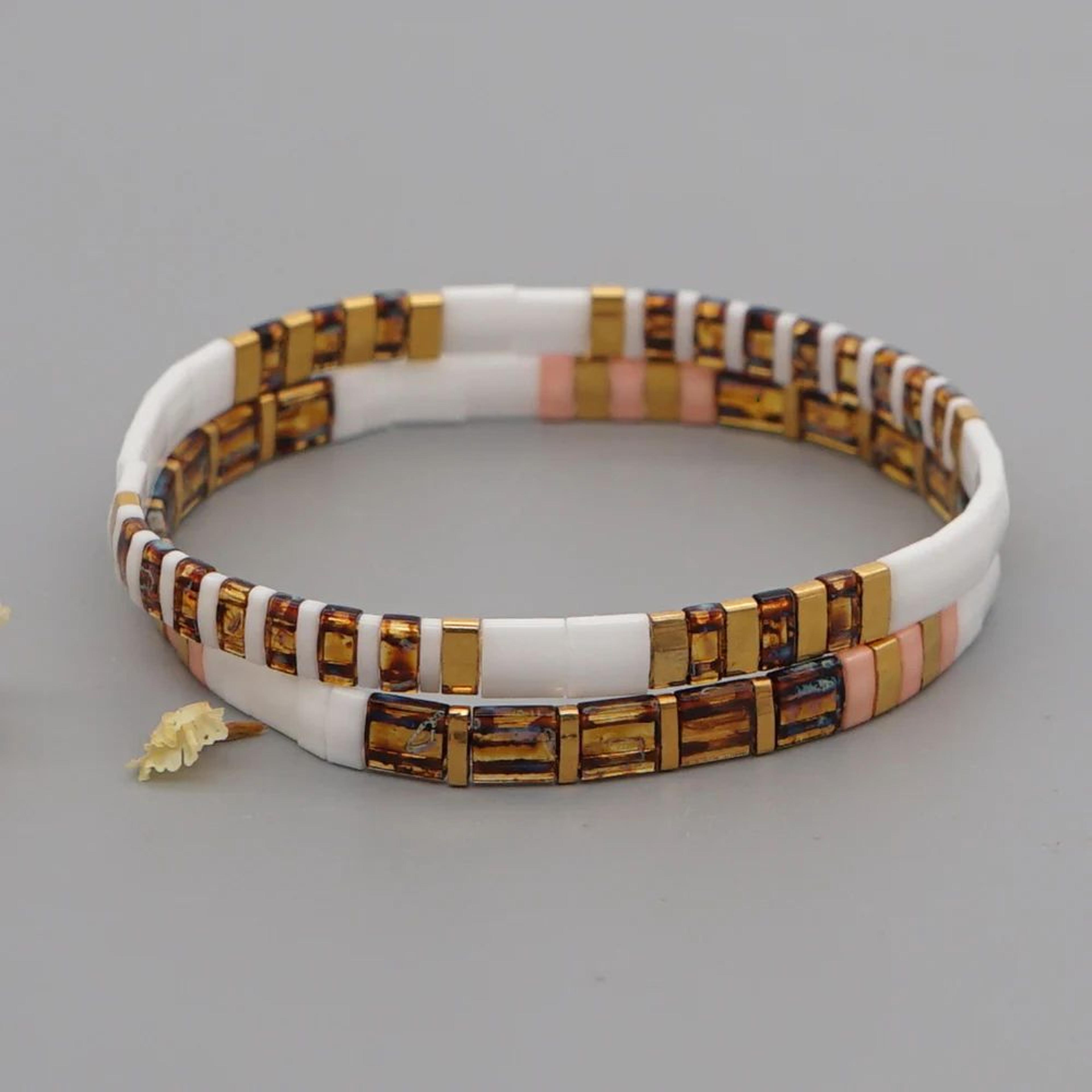 miyuki tila beaded stretch bracelet for women